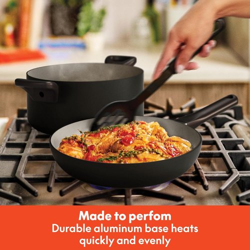 Bella 21-Piece Kitchen Set - EverGood™ Ceramic Nonstick Coating, Dishwasher & Oven Safe, Black