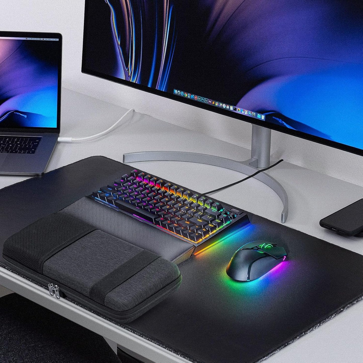 GEEKRIA 75% V4 75%, B75 Q1 HE/Q1 S75 84 Keyboard Hard Shell Case, Compatible with Razer BlackWidow YUNZII PRO, Keychron