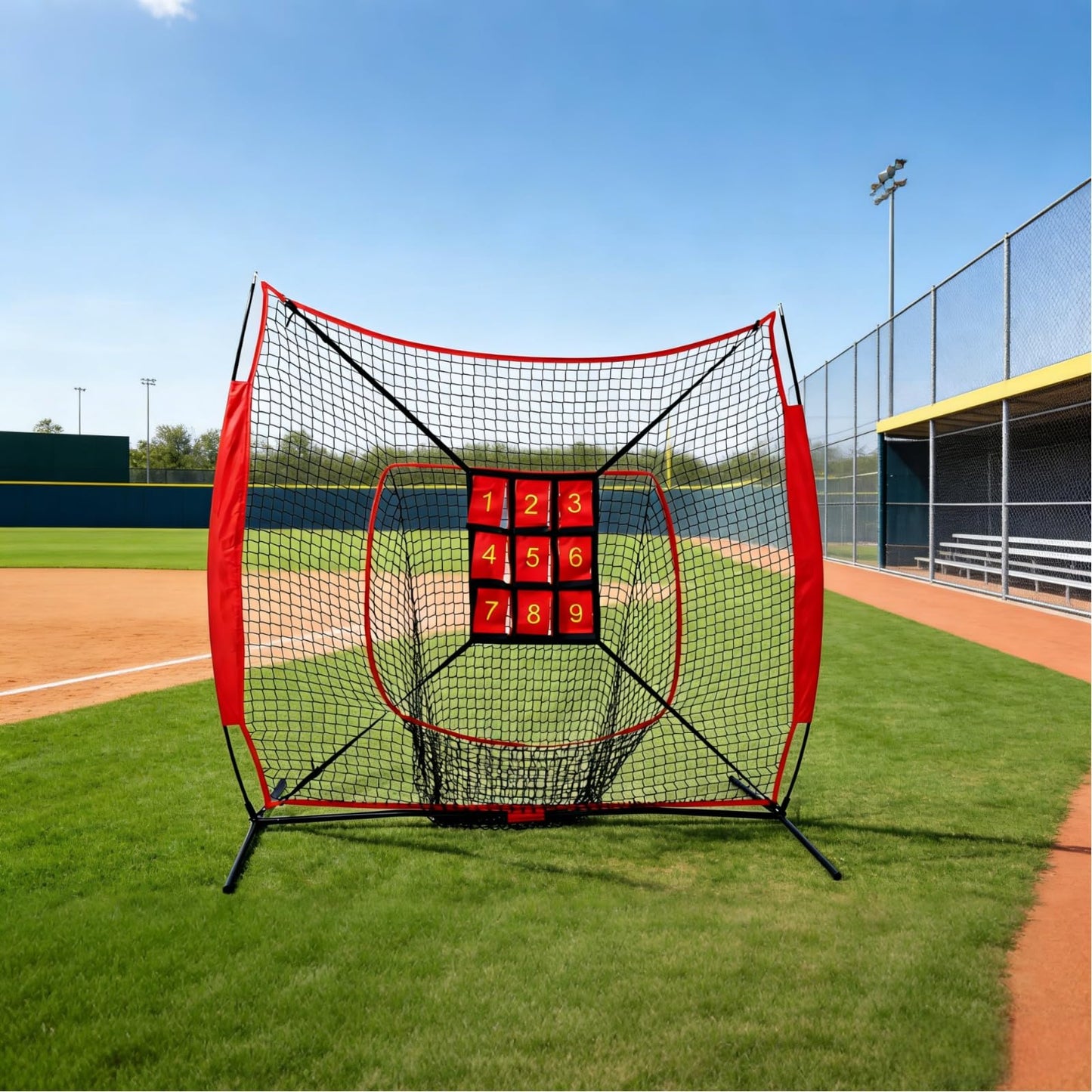 Strike Zone Target for Baseball Softball,Waterproof &Adjustable Baseball Softball Pitching Target Net with Numbered,Practice Throwing and Hitting with Accuracy for Various Age