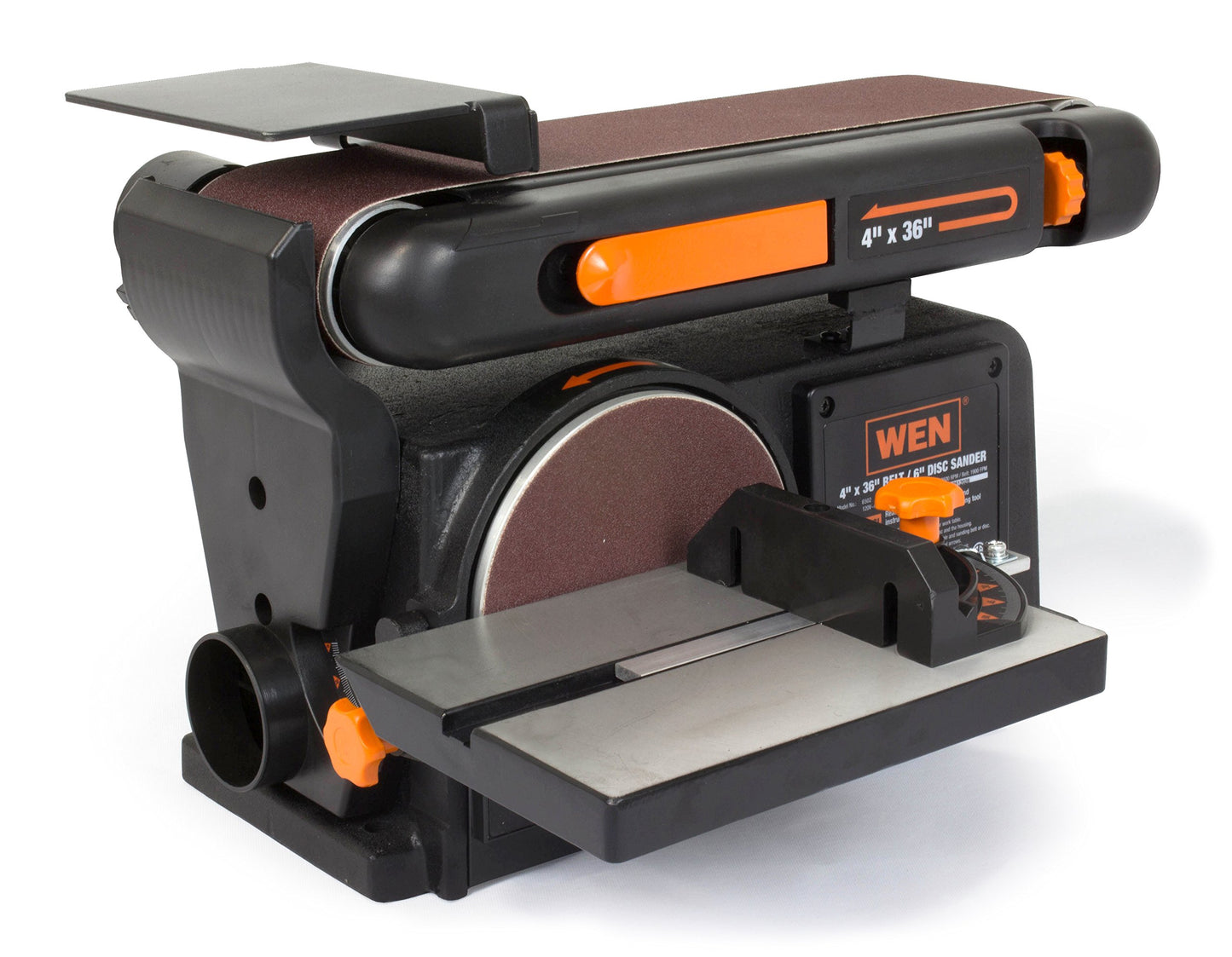 WEN PL1326 15-Amp 13-Inch Spiral Benchtop Thickness Planer & 6502T 4.3-Amp 4 x 36 in. Belt and 6 in. Disc Sander with Cast Iron Base