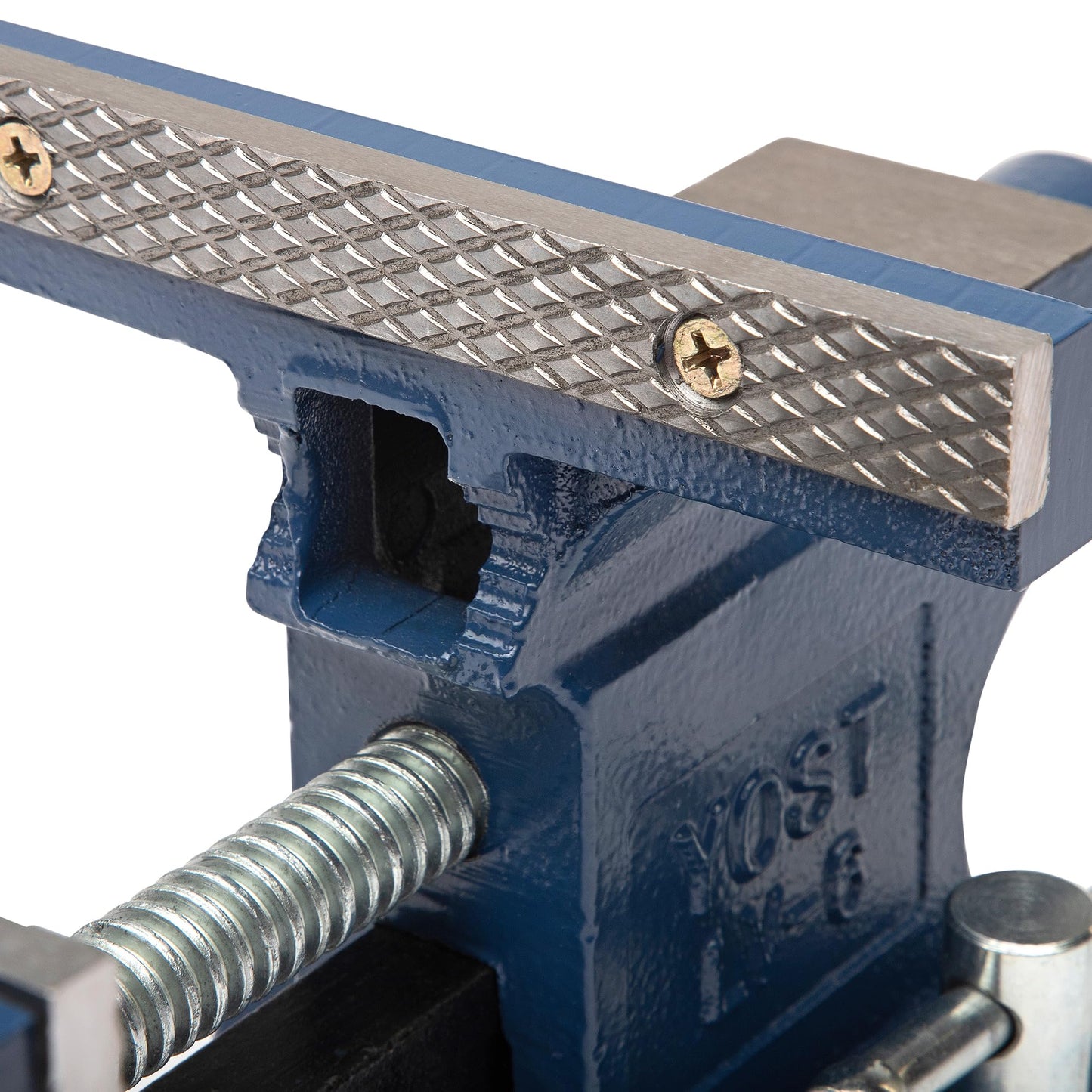 Yost Vises LV-6 Homeowner's Vise | 6 Inch Jaw Width with a 5 Inch Jaw Opening Home Vise | Secure Grip with Swivel Base | Blue