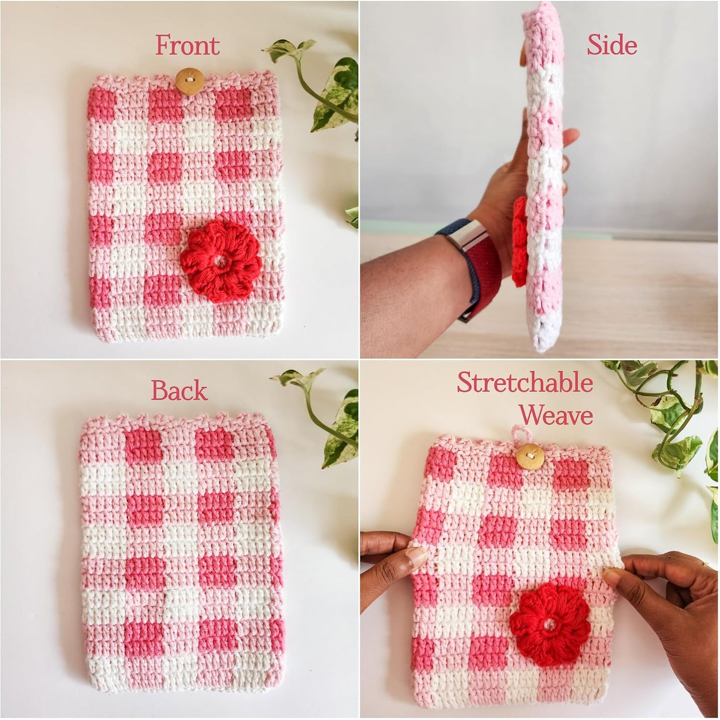 Handmade By Uruba 5.5- 7 Handwoven Kindle Pouch, Compatible with All Models (Except Scribe), Handmade Kindle
