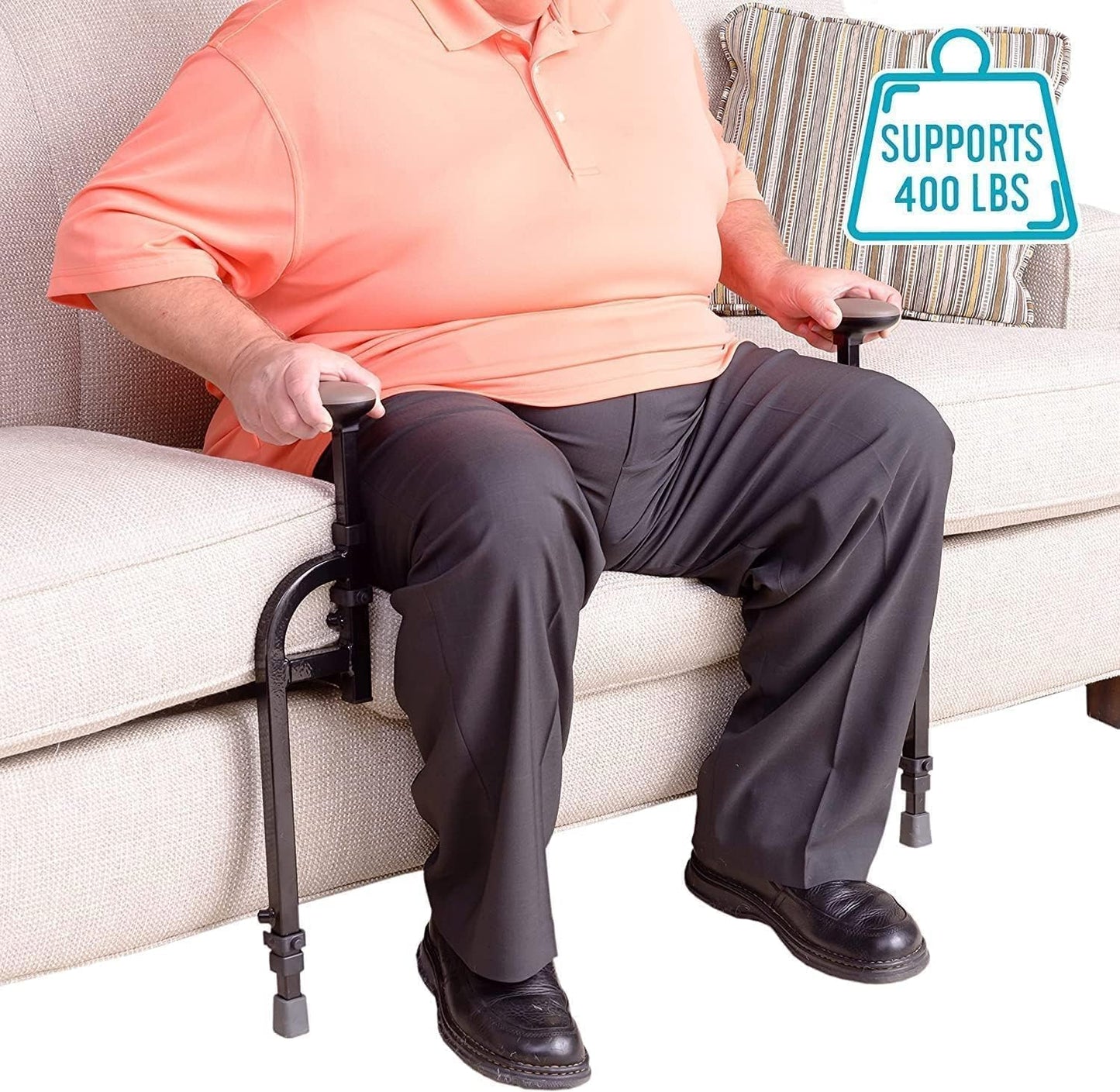 Stander Heavy Duty EZ Stand-N-Go, Bariatric Chair Lift Assist for Elderly, Grab Bar Standing Handle for Seniors, Daily Living Mobility Aid