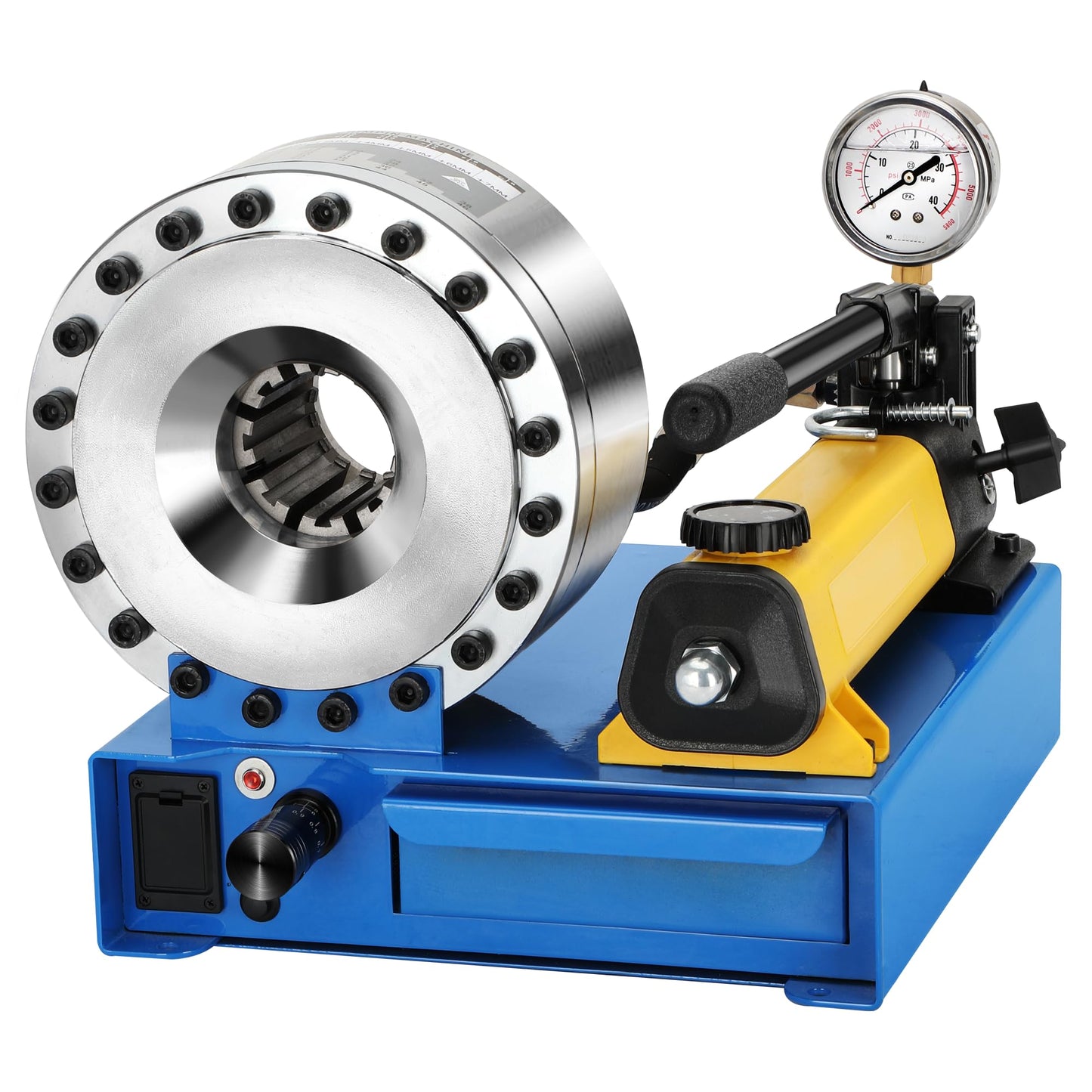 High Pressure Hydraulic Hose Line Crimping Tool With 8 Dies, Hydraulic Line Crimping Tool For Most Braided Hose Diameters 0.24” - 1.7”