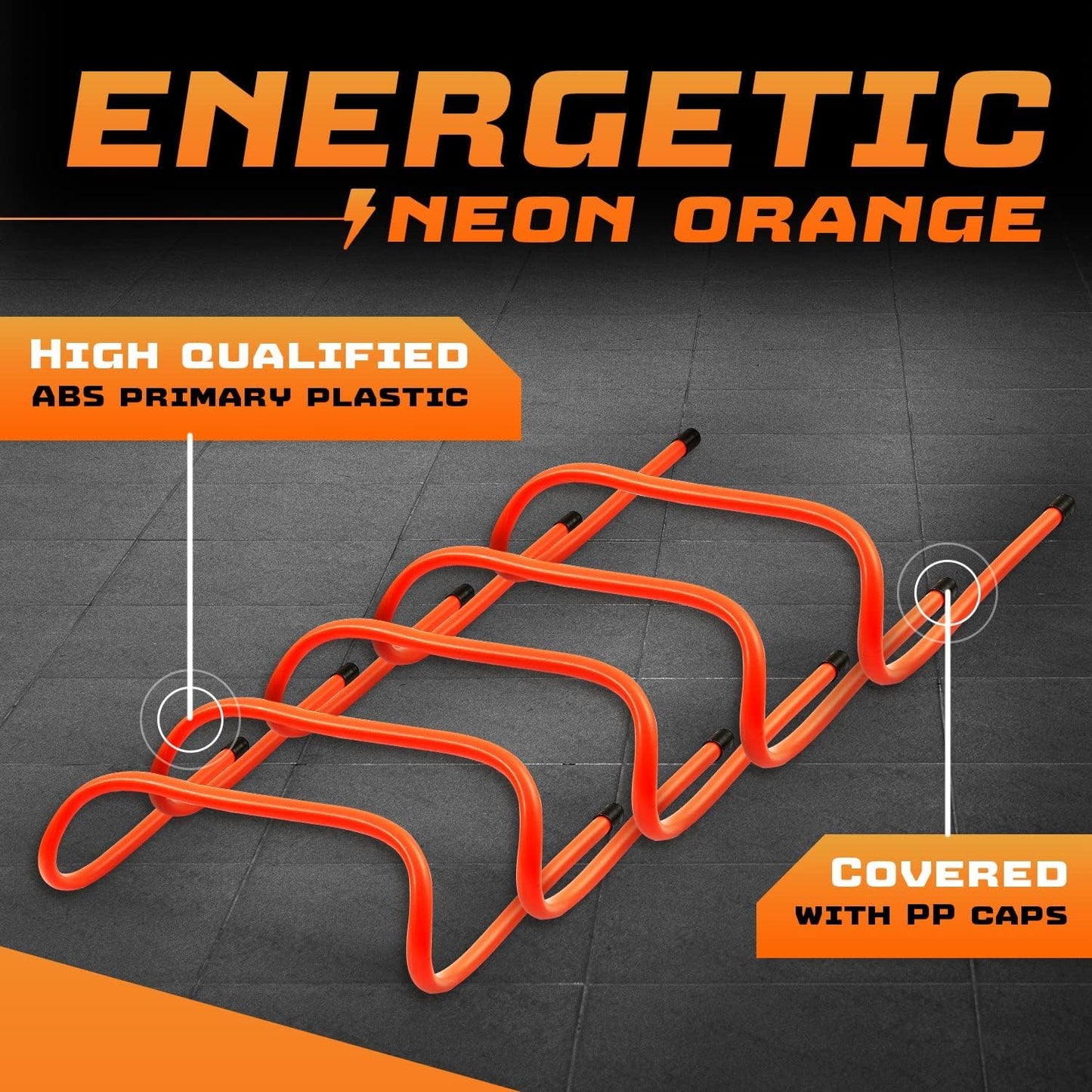 Yes4All Agility Speed Training, Agility Hurdles for Athletes, Speed and Agility Training Equipment for Soccer, Basketball, Football Hurdle Training – 10 Hurdles with Carry Strap