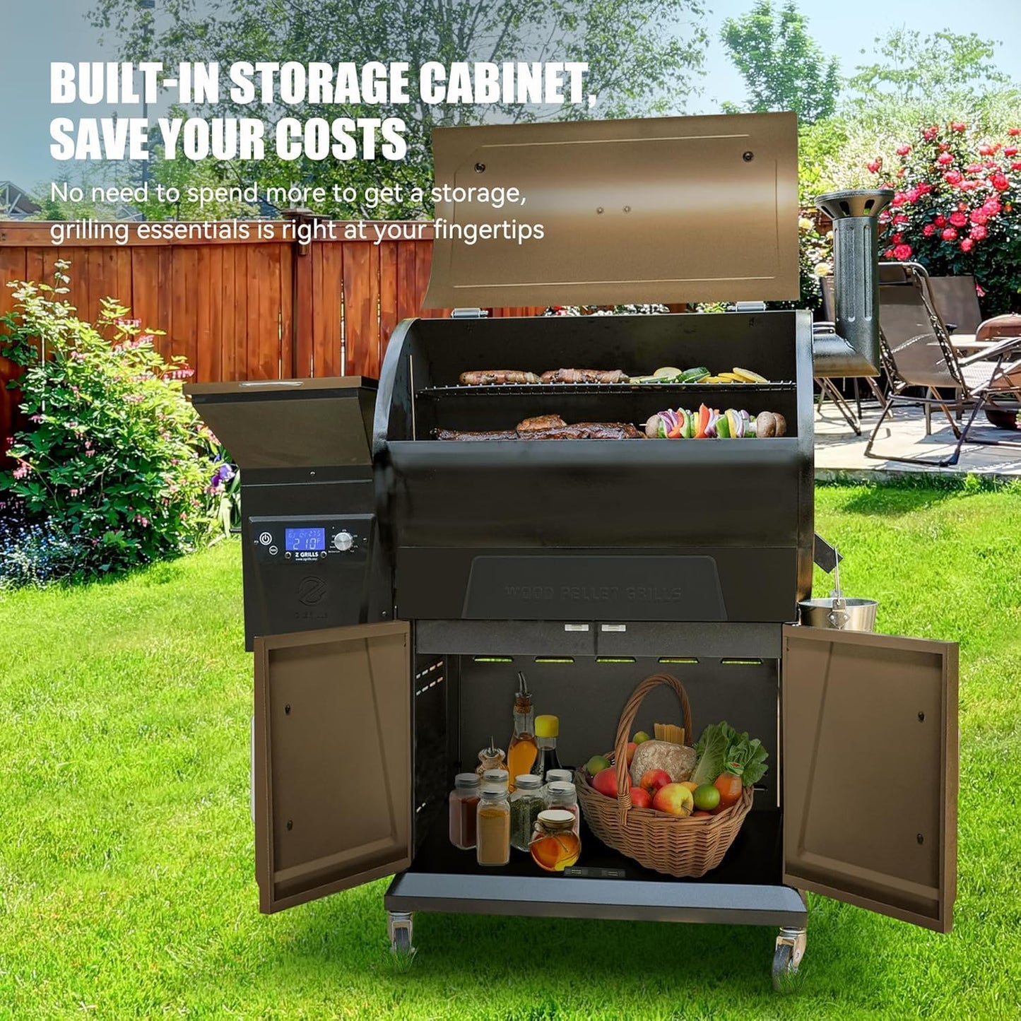 Z GRILLS 2026 Electric Pellet Smoker & Grill, 700 sq. in Cooking Space, PID 3.0 Precision Control, Dual Meat Probes, 28-Hour Hopper, Dual-Wall Insulated Base, 8-in-1 BBQ with Cover