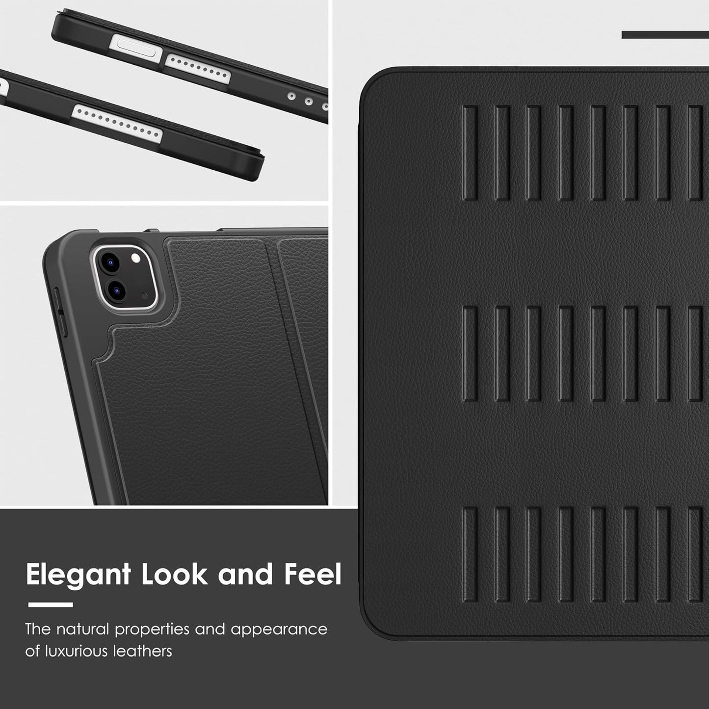VIKESI 12.9 6th 5th 4th 3rd 2022/2021/2020/2018,Multiple Case for iPad Pro / / / Generation Case Angles Magnetic Stand