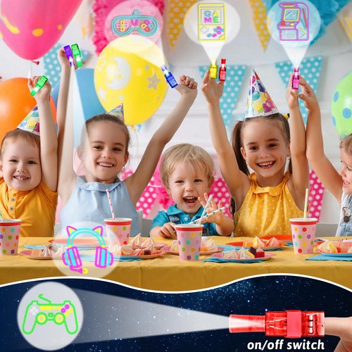 32 Pcs Video Game Party Favors Finger Lights Gamer Birthday Decorations, Neon Glow in the Dark Light Up Party Supplies Gaming Toys Fun Gifts Bulk for Kids Goodie Bags Stuffers Classroom Prizes