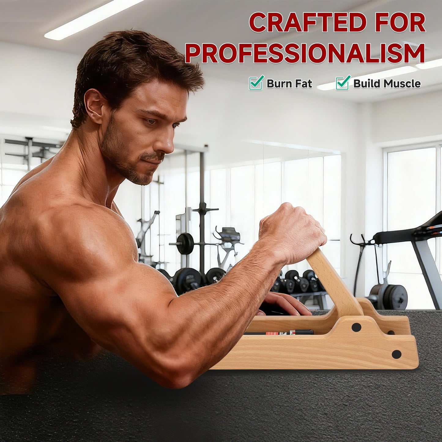 Arm Wrestling Training Equipment, Wooden Forearm Strengthener with 12 Adjustable Hydraulic Resistance Levels, Arm Strength Trainer for Home Gym Equipment, Wrist & Grip Training for All Skill Levels