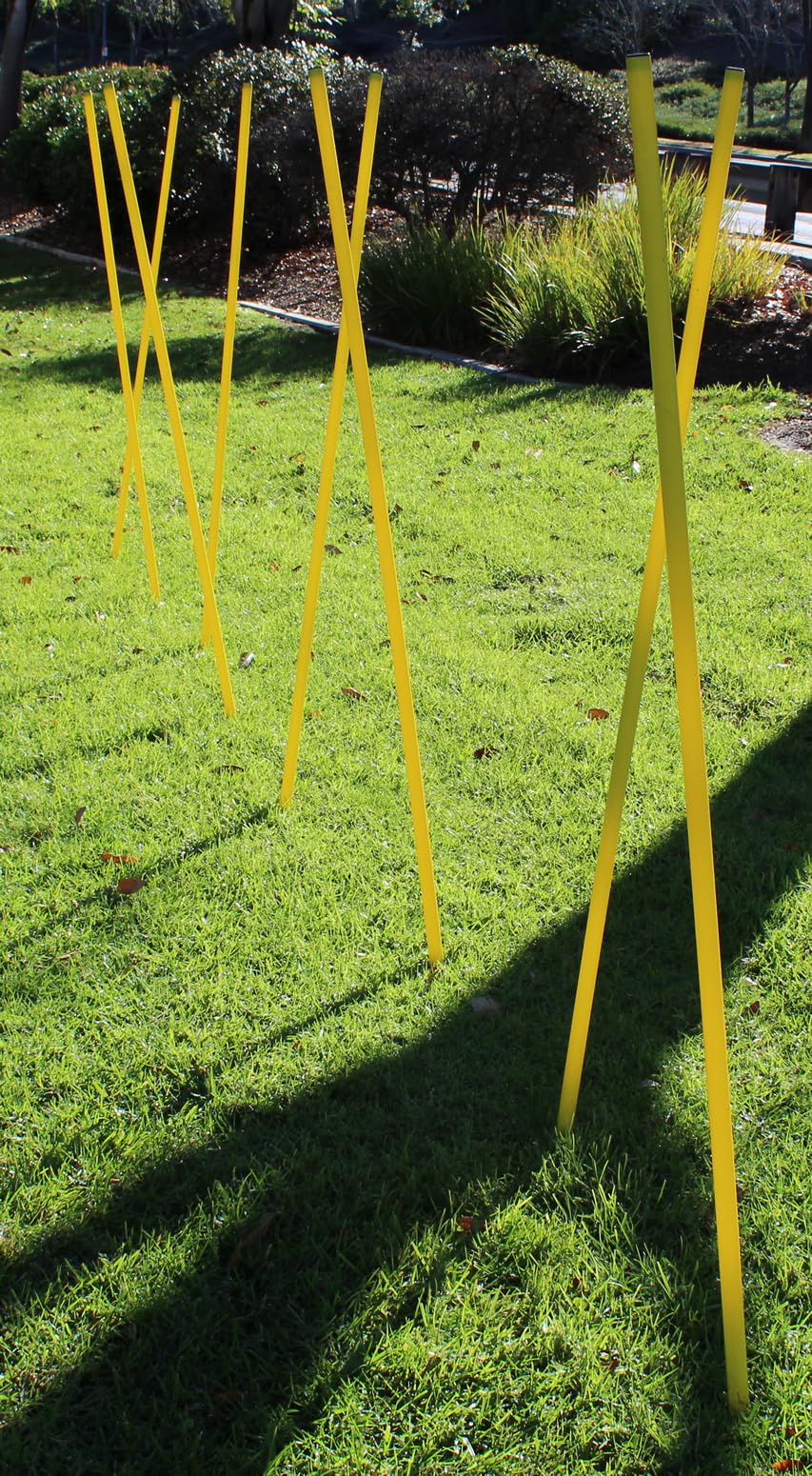 BlueDot Trading Soccer Agility Poles | 5ft Fixed Poles (8 Pack) for Outdoor Game, Speed & Endurance Exercise Training – Soccer Training Equipment for Agility Drills & Sport Coaching