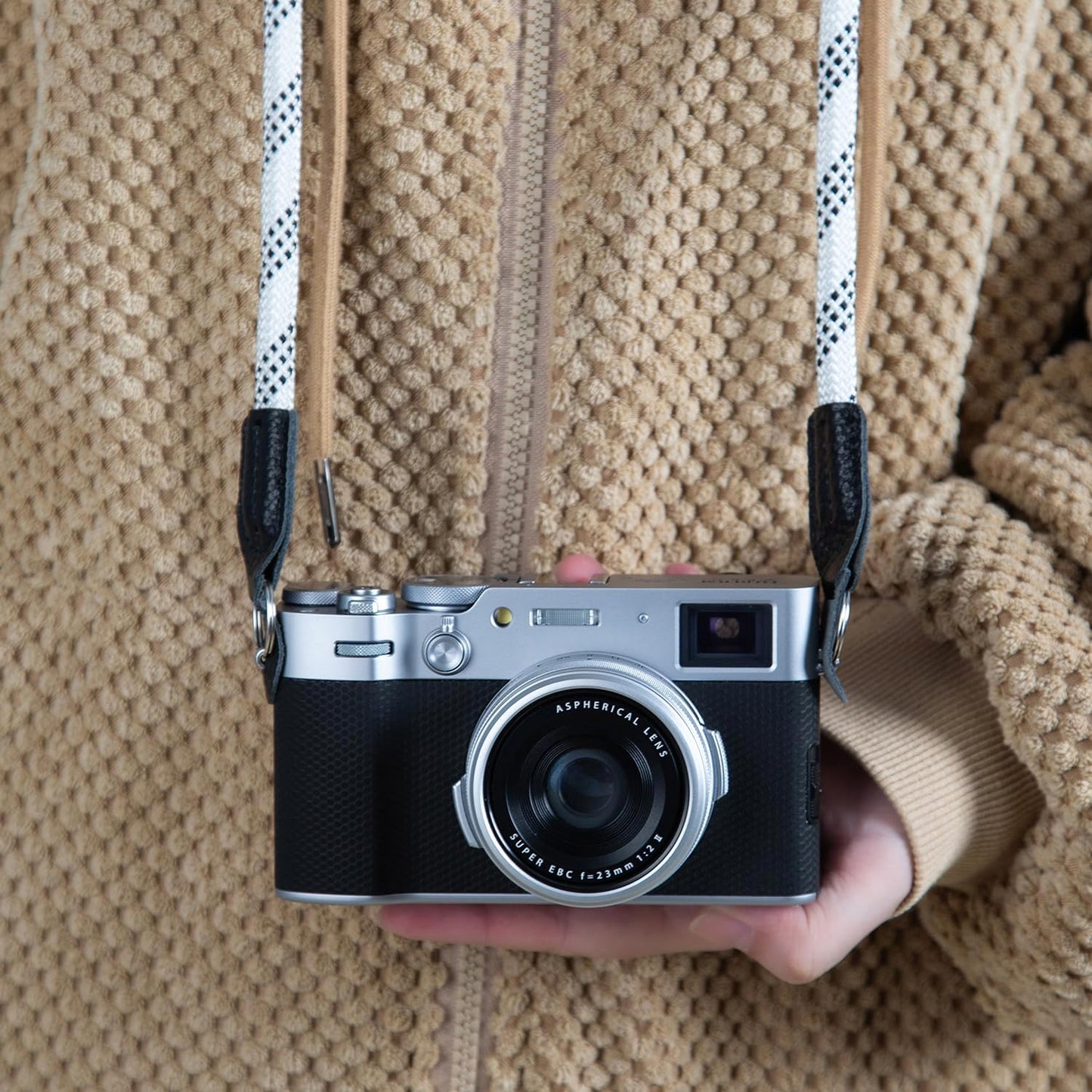 X100VI Braided Nylon Camera Neck Shoulder Strap with O-Ring for Sony For Fujifilm DSLR, SLR and Mirrorless Cameras