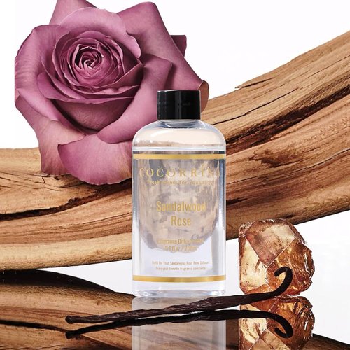 COCORRÍNA Reed Diffuser Refill - Sandalwood Rose Scent | 6.7 Fl. Oz with 8 Sticks