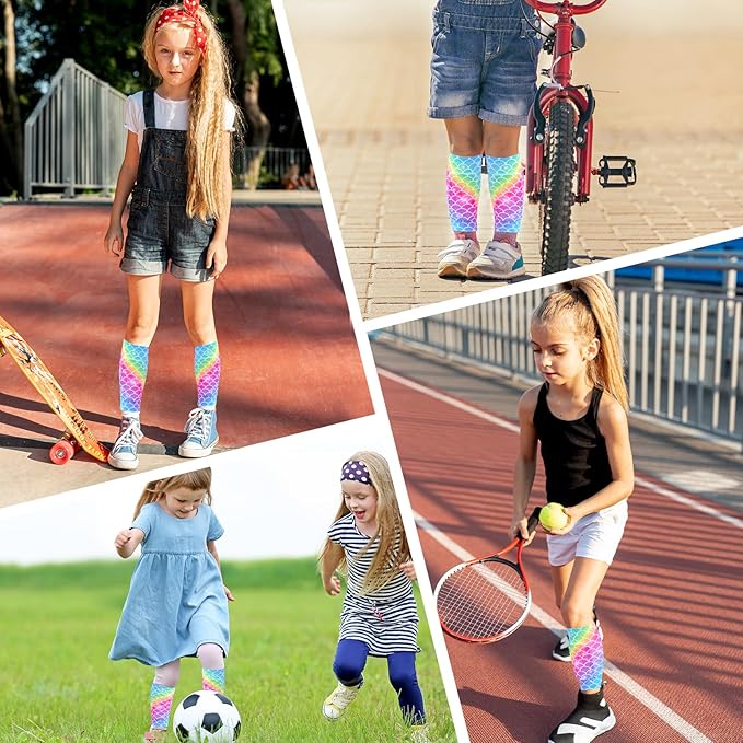 Shin Guards Soccer Kids Girls, Shin Pads Shin Guard Protection Kids Girls Toddler, Calf Compression Sleeve with Honeycomb Pads for Kids 3-9 Years Old Girls Toddlers