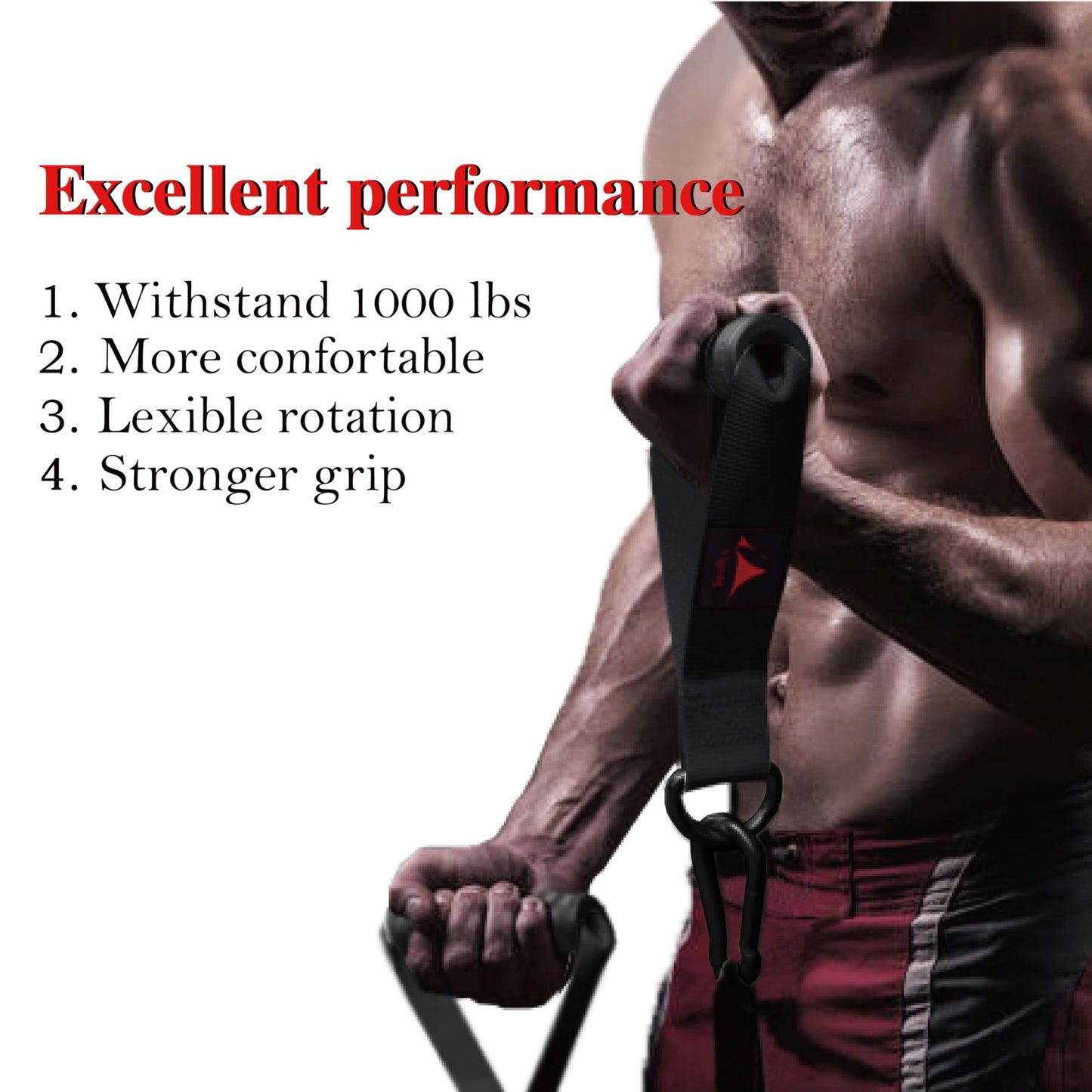 Vigoog Heavy Duty Exercise Handles, Ultra-Durable Rubber Workout Grip Attachments for Cable Machines, LAT Pulldown, Resistance Bands, Home Gym and Commercial Fitness Equipment (Carbon Black XR)
