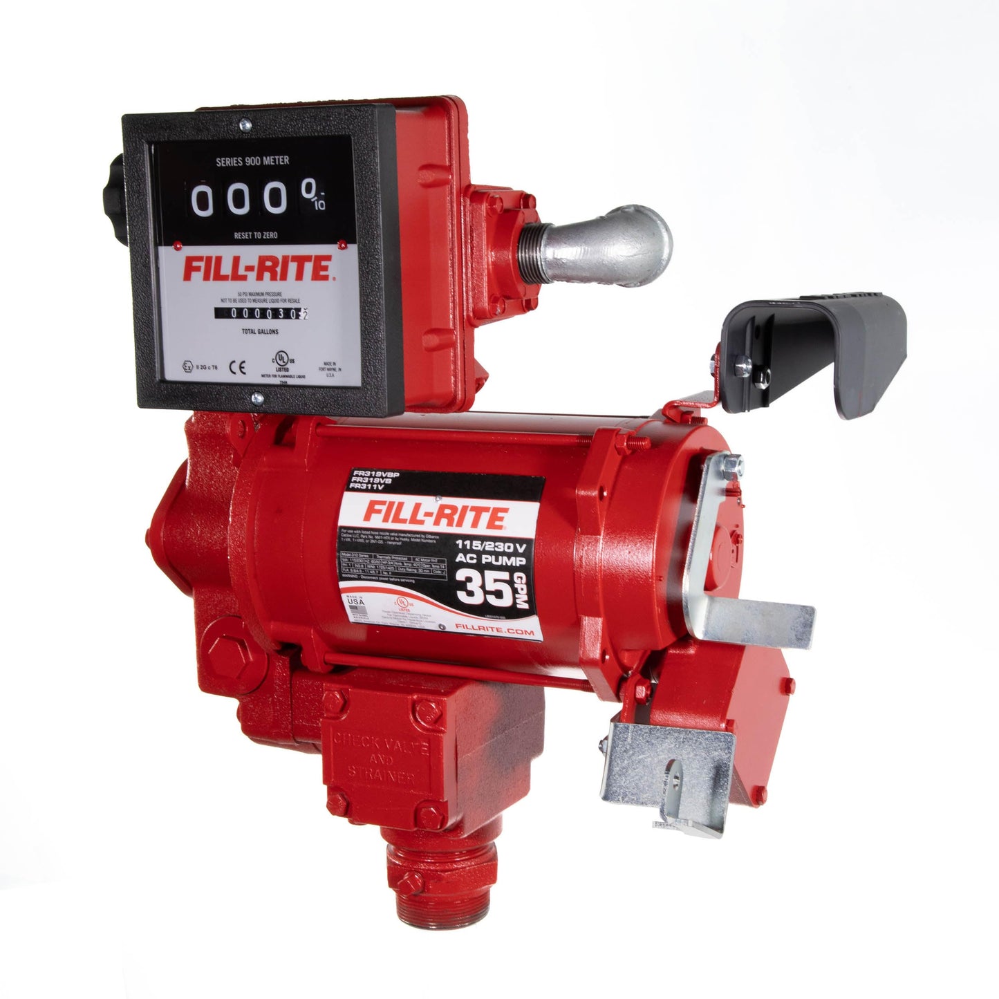 Fill-Rite FR311VN 115V/230V 35 GPM Fuel Transfer Pump with Mechanical Meter (Gallons) - Heavy-Duty Electric Pump with High Flow Rate and Durable Construction