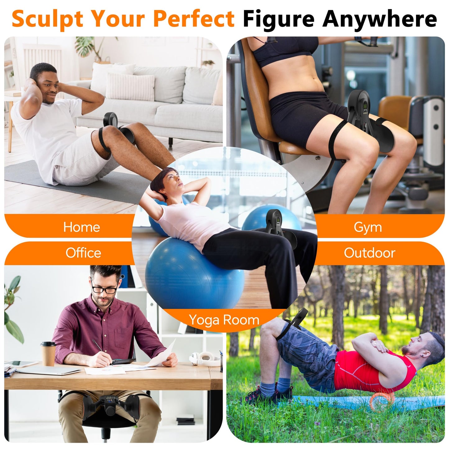 iFirle Pelvic Floor Exercise Devices, Thigh Master Kegel Exerciser 90/135lb Adjustable Pelvic Floor Muscle Trainer with Digital Counter, Resistance Band Straps for Women Men Shaping Home Gym