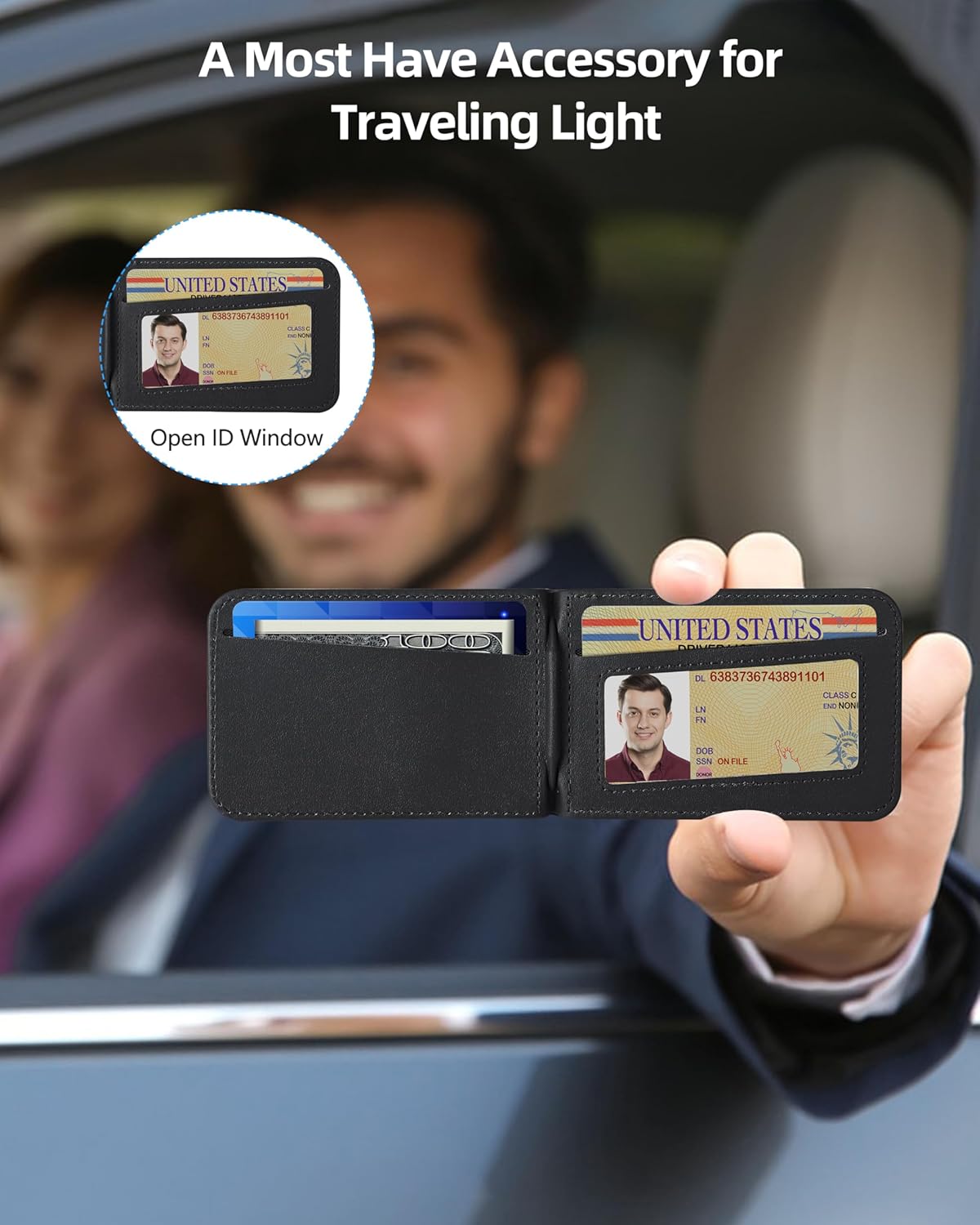 17/16/15/14 Max/14 Pro/14/14 Plus/13/12 9 ExtreLife for Magsafe Wallet, Adjustable Stand, Open ID Window, Magnetic