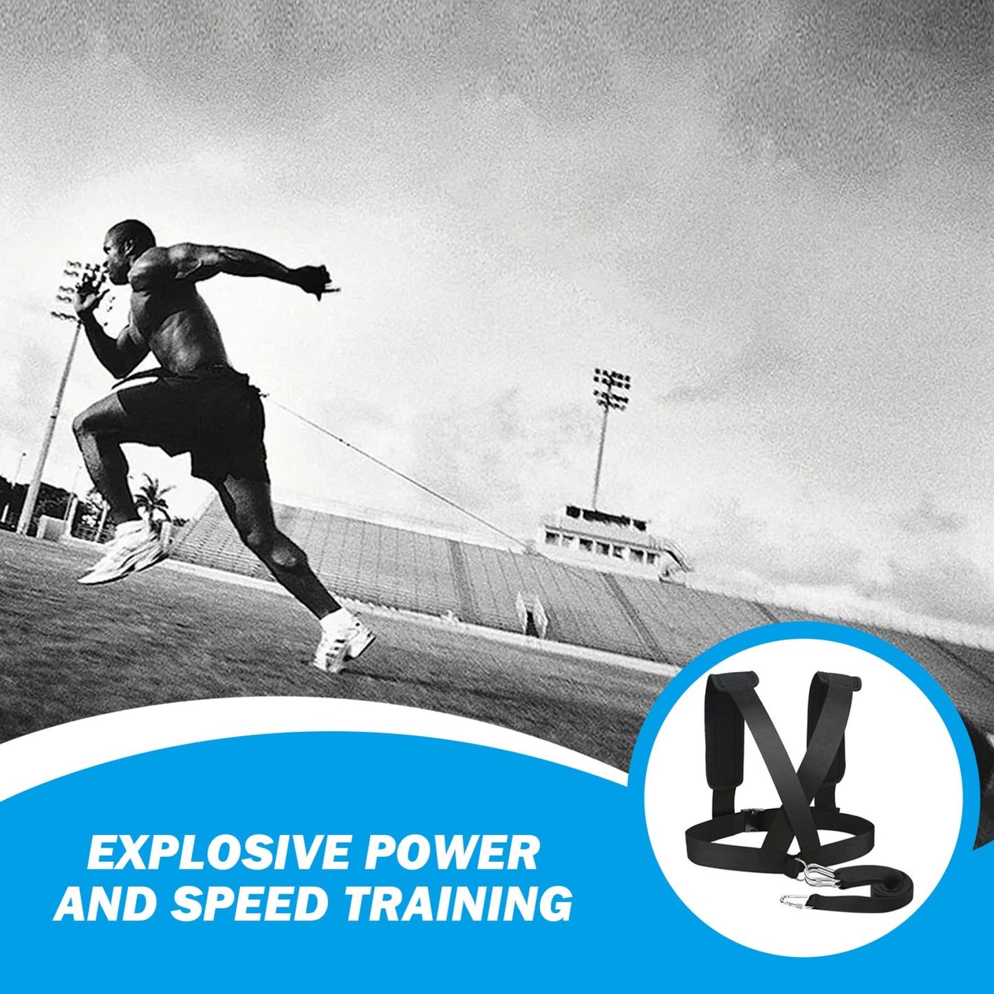 AZIDWERYQ Weight Sled, Nylon Sled Harness Tire Pulling Harness Speed Training Equipment Pull Strap for Sprint Running and Football, Basketball, Soccer Workout Equipment Speed Training