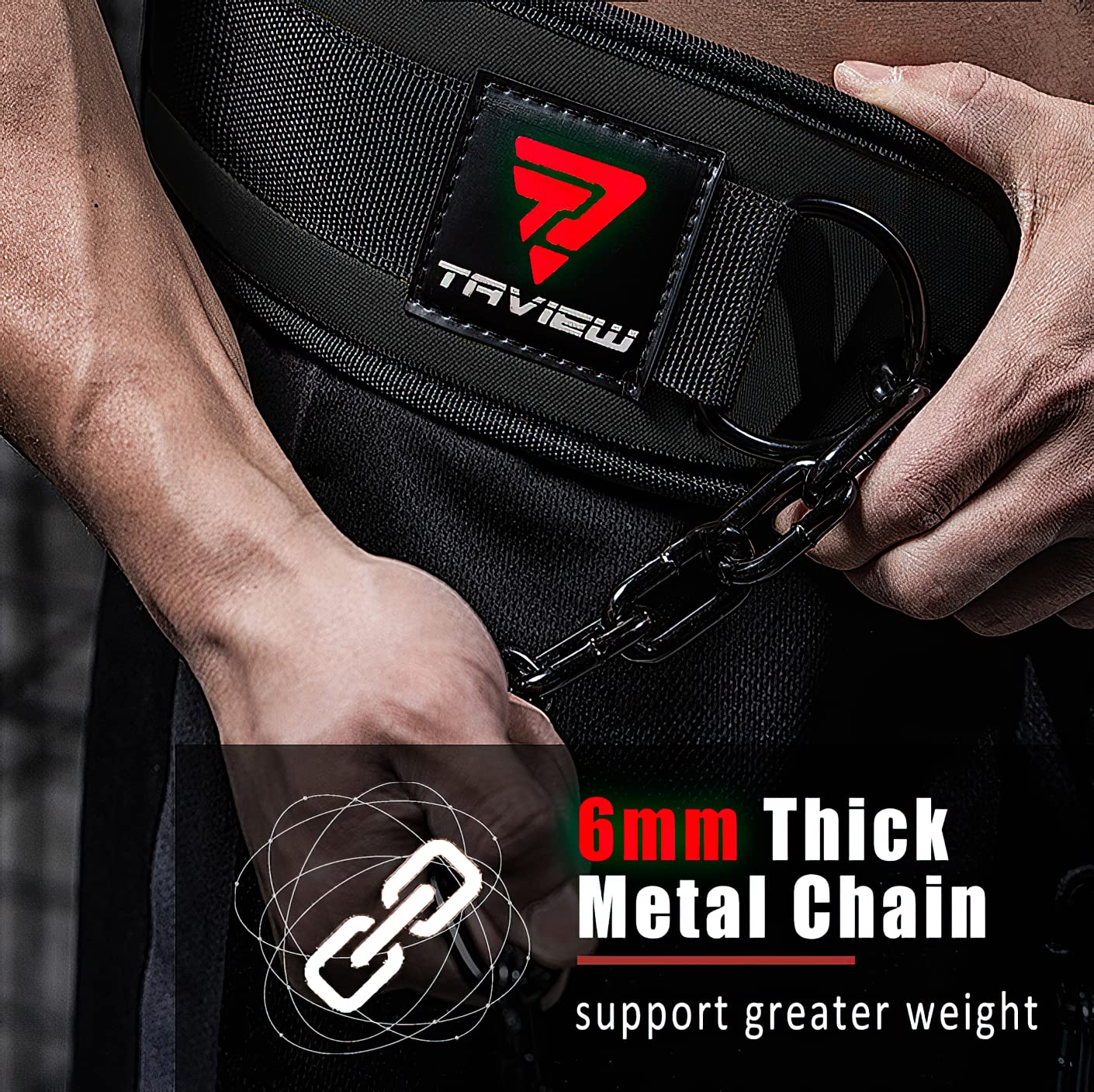 Heavy Duty Dip Belt with Chain & Weighted Belt for Pullups - Men & Women