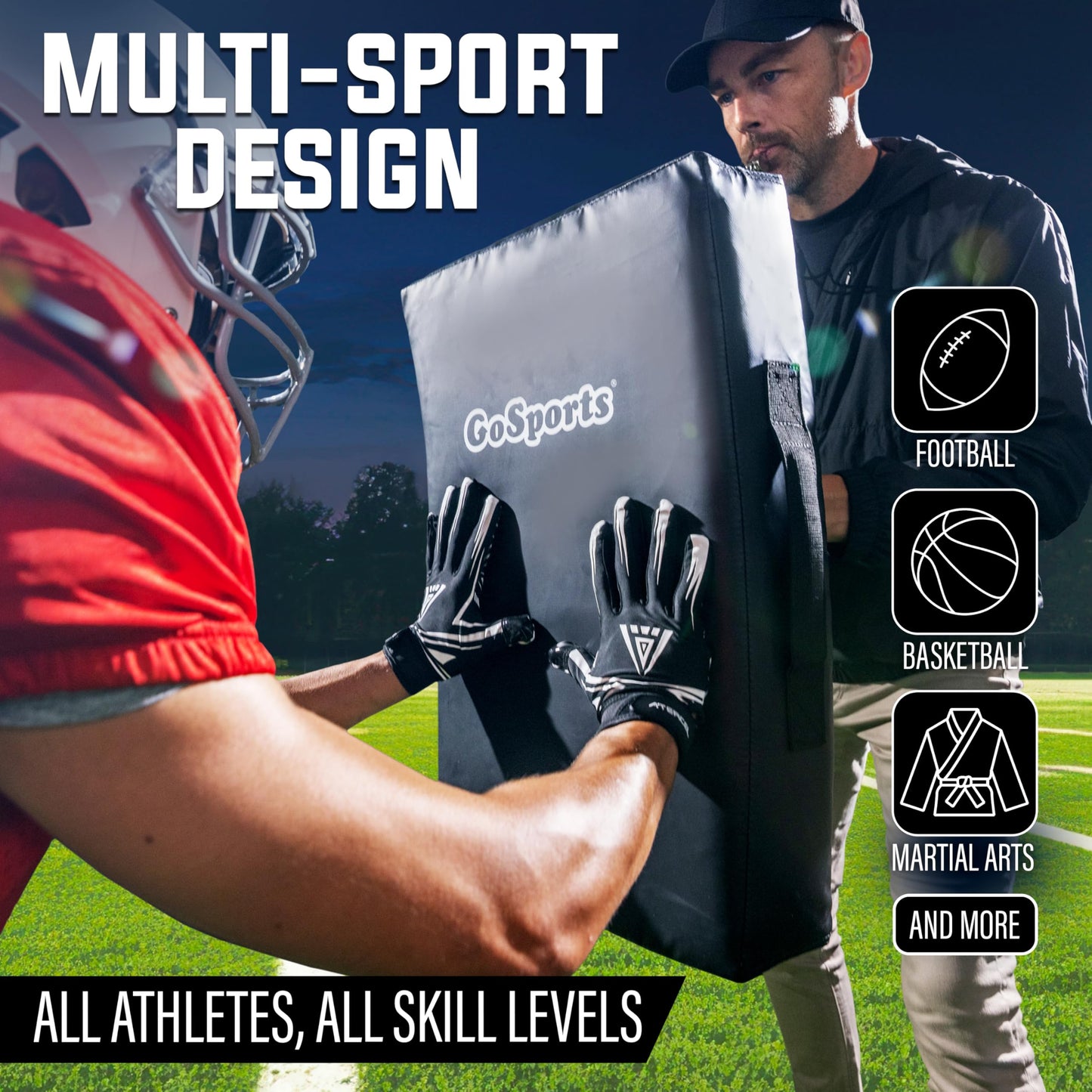 GoSports Blocking Pads - Great for Martial Arts & Sports Training (Football, Basketball, Hockey, Lacrosse and More) - Standard or XL Sizes