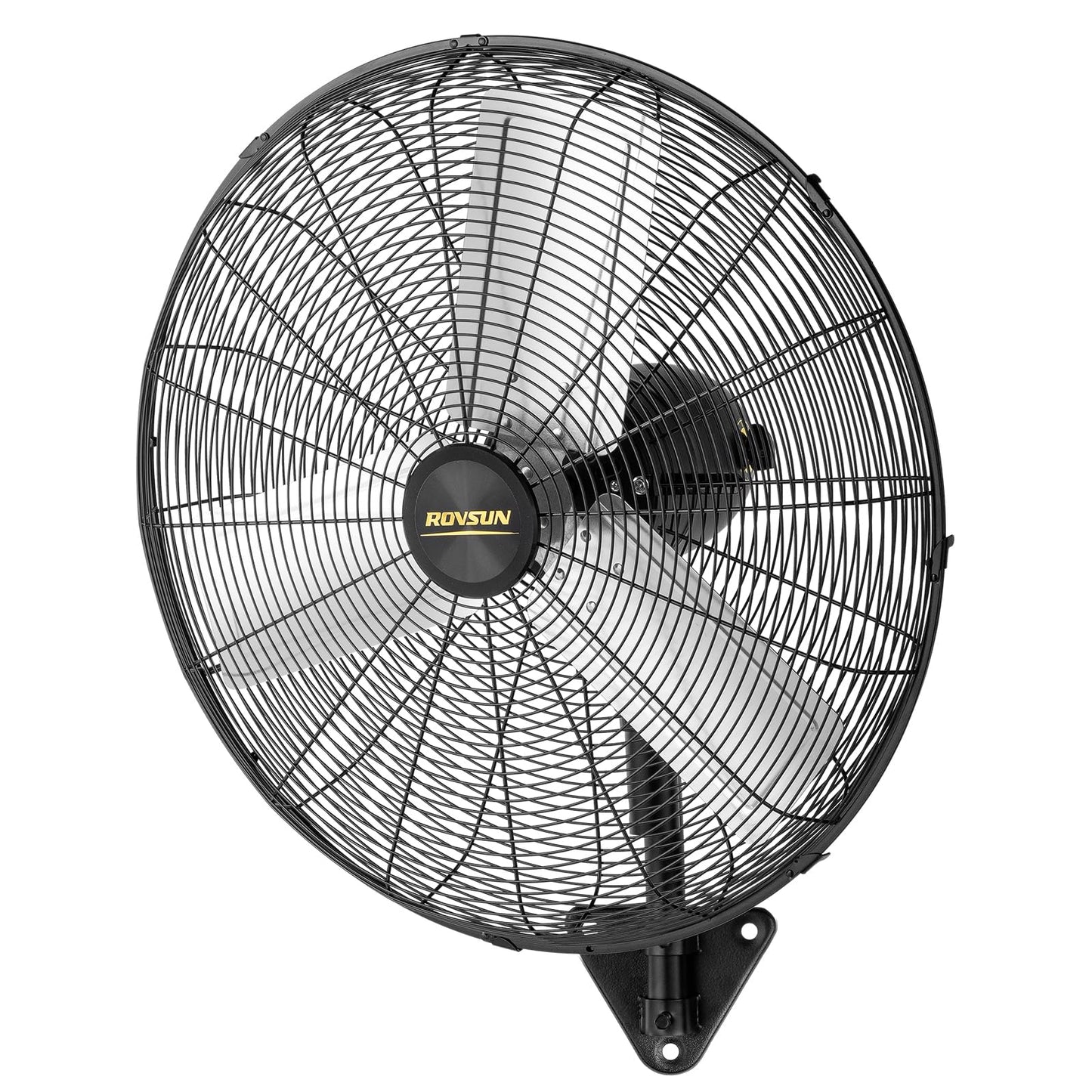 ROVSUN 30 Inch Industrial Wall Mounted Fan, Max 10600 CFM High Velocity Wall MountFan w/ 3 Speed Settings, Aluminum Blade & Dual Ball Bearing Motor, for Garage, Gym, Patio