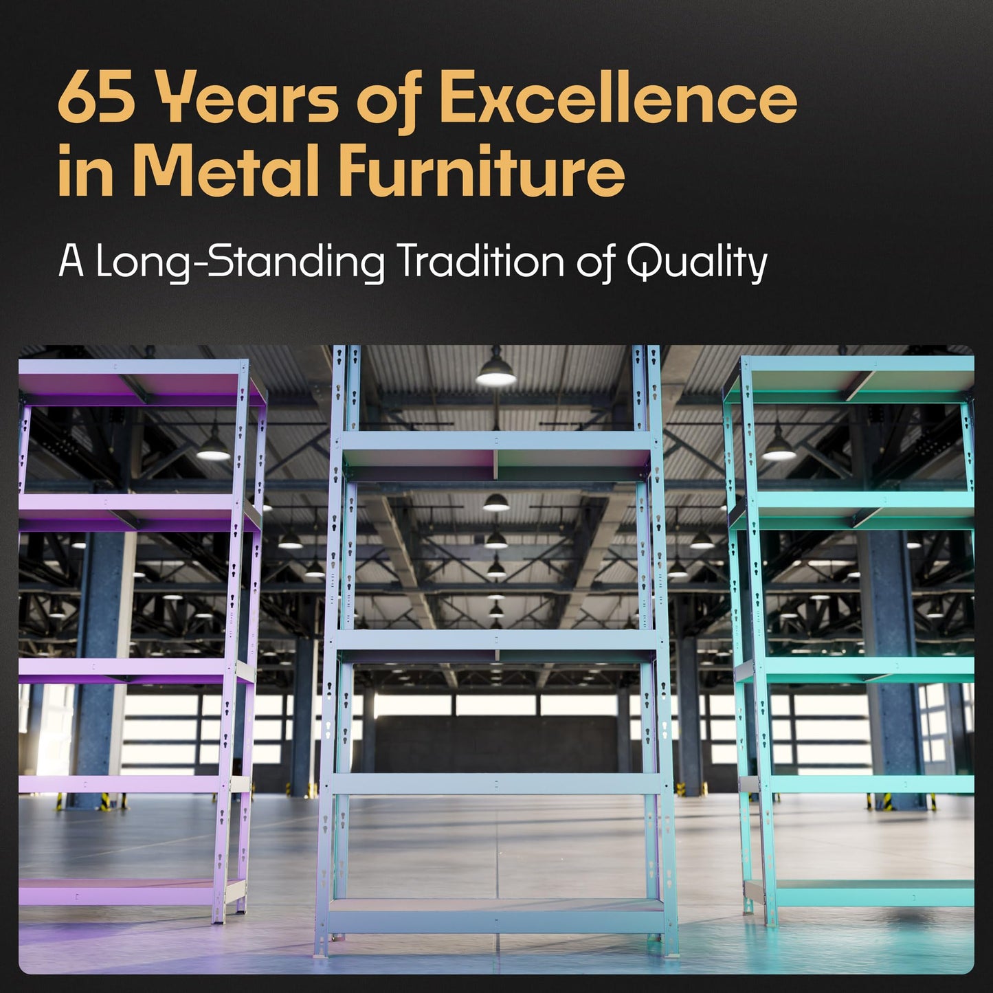 Metalkast Heavy-Duty Metal Garage Shelving | 71" H x 35" W x 18" D | Adjustable Industrial Storage Rack with Wire Shelves | 5-Tier Steel Shelving Unit, 5,000LB Capacity, Rust-Resistant Coating
