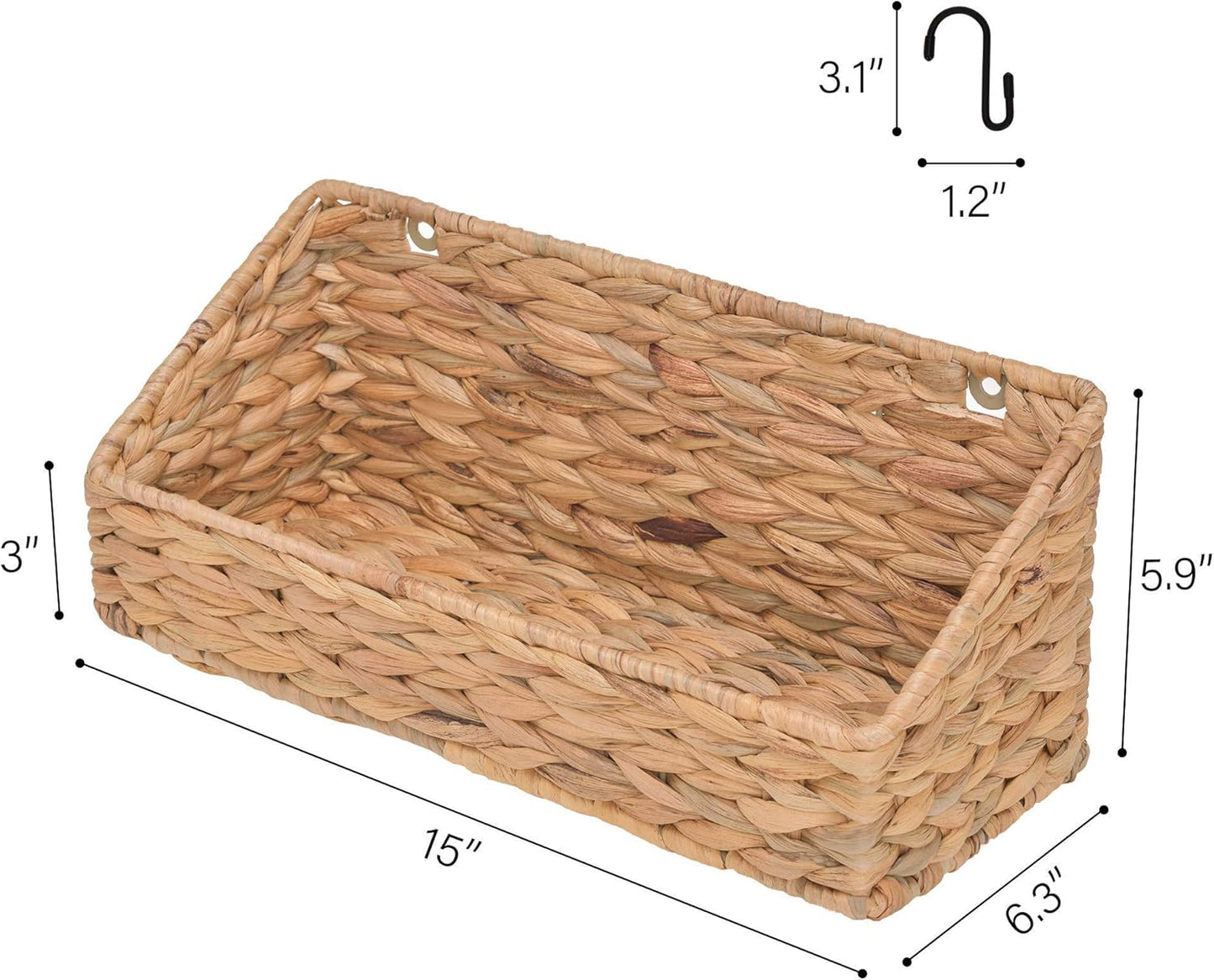 StorageWorks Hand-Woven Storage Baskets - Stylish Organization Solution for Home Decor