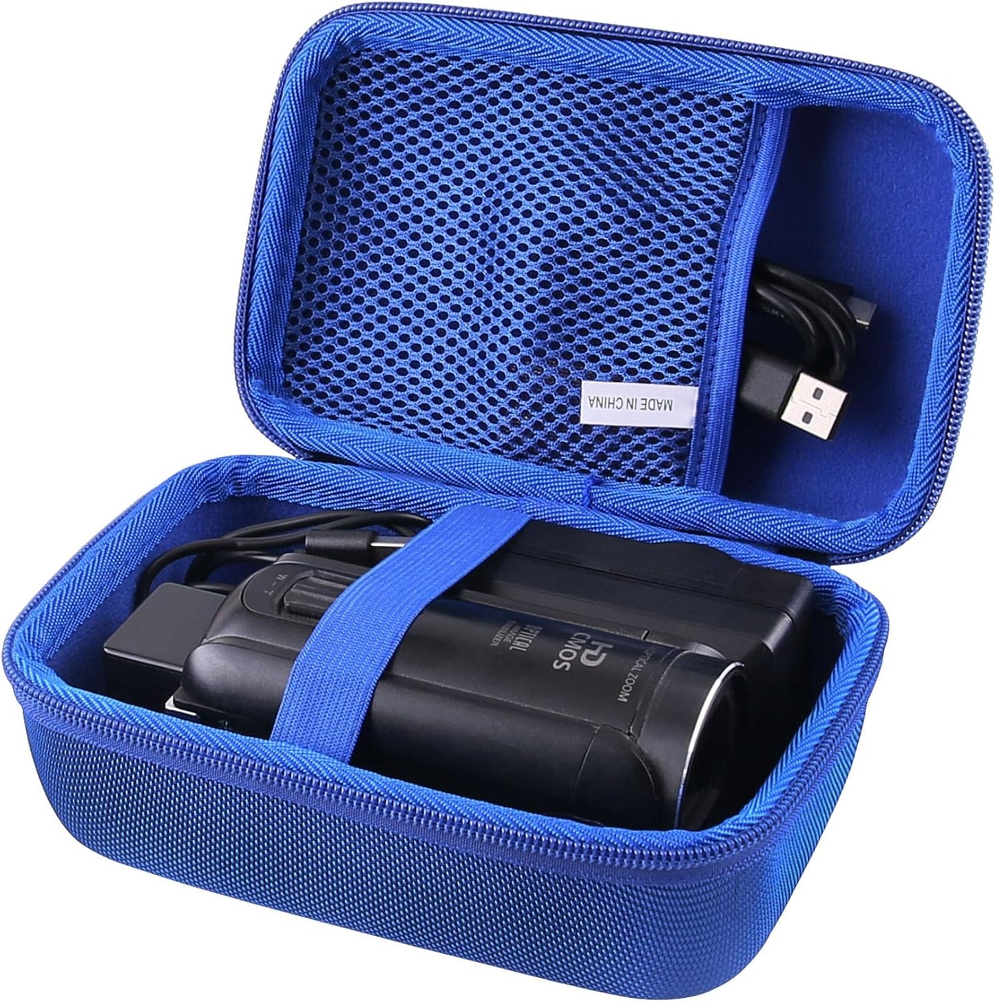 HDRCX405/HDRCX455 WAIYUCN Hard EVA Carrying Case Compatible with Sony Handycam Camcorder Case (blue)
