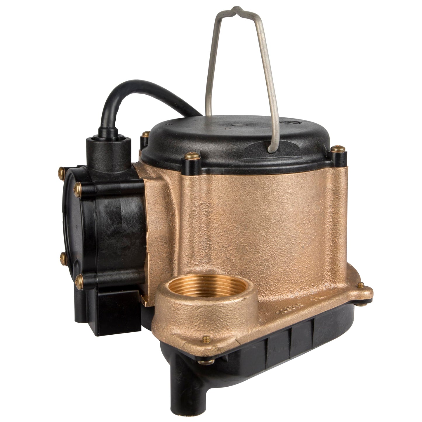 Little Giant 6-CBA 115-Volt, 1/3 HP, 2760 GPH, Automatic Submersible Epoxy Impregnated Cast Bronze Sump Pump for Salty/Briny Water Conditions with Integral Diaphragm Switch, 10' Cord, Bronze, 506357