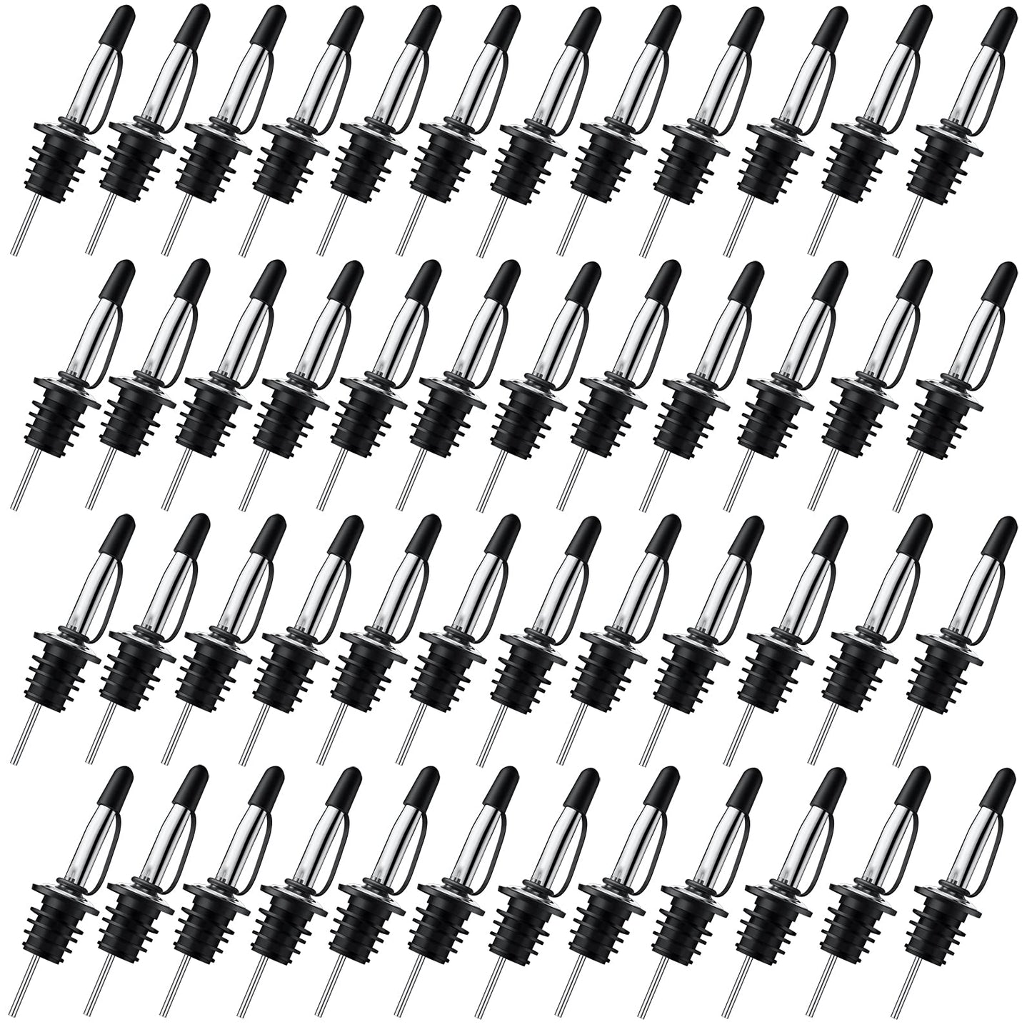 48 Pack Liquor Pour Spouts - Dishwasher Safe Hygienic Alcohol Speed Spouts, Suitable for 3/4" Bottle Mouth, Olive Oil, Juice, Syrup