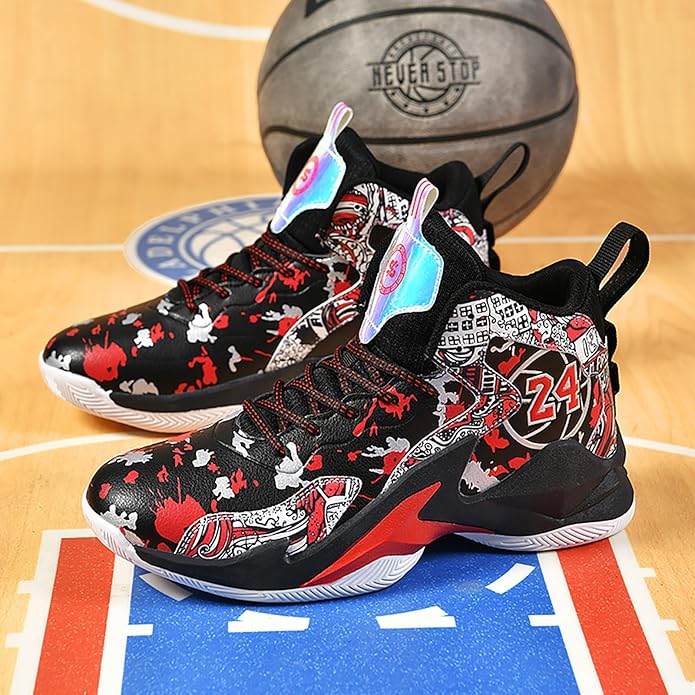 Boys Basketball Shoes Breathable Indoor Athletic Shoes Youth Outdoor Fashion Sneakers Comfortable Basketball Shoes for Girls