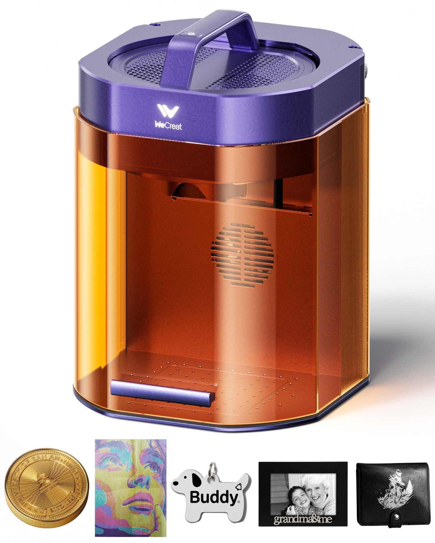 WECREAT Lumos Portable Laser Engraver, 3W IR & 10W Diode, Built-in 50MP Camera, Color Marking on Metal, 4000mm/s Fast, Auto/Manual Focus, Dual Laser Engraver Machine for Jewelry DIY Design Craft Fair