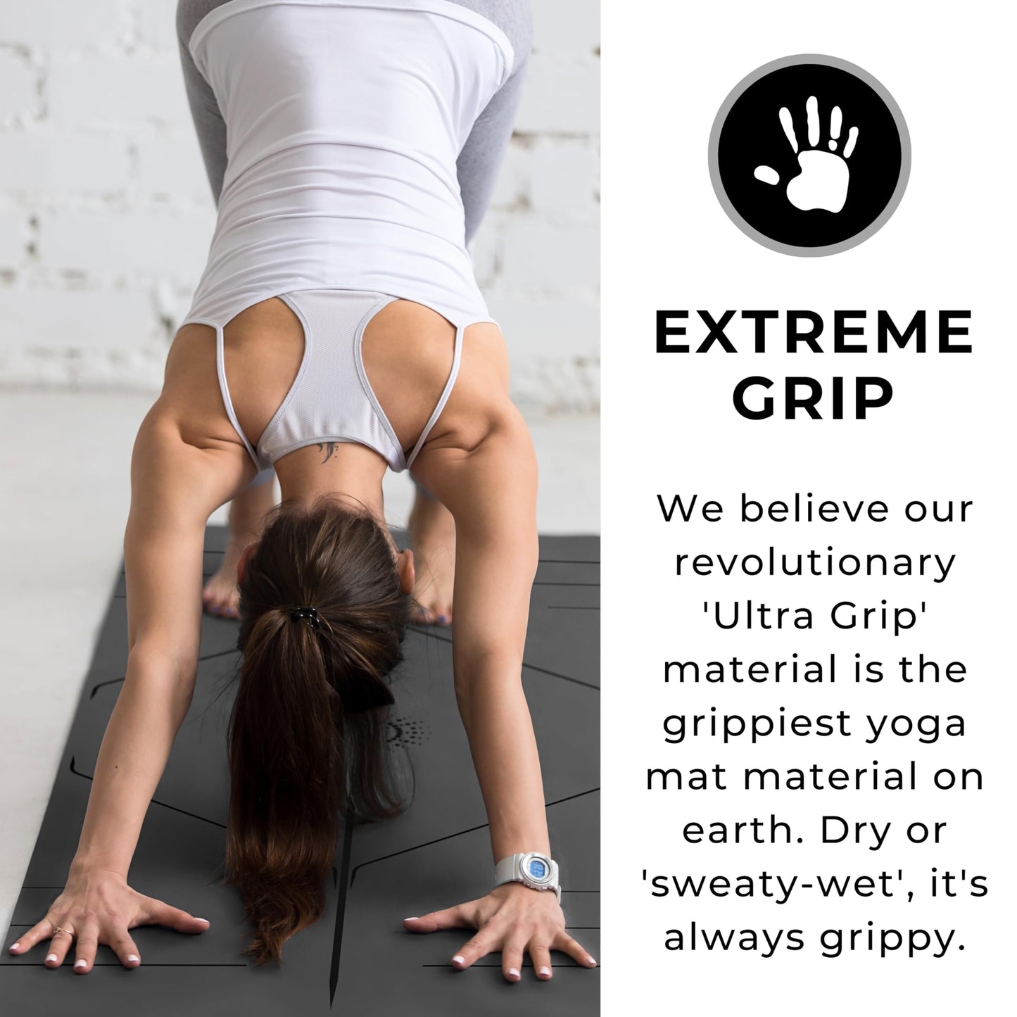 Plyopic. Ultra-Grip Pro Yoga Mat – EXTREME Non-Slip Performance - Dry & Wet Grip - Alignment Lines - Comfortable & Sweat Resistant - For Yoga, Pilates, Exercise, Workout, Bikram & Hot Yoga