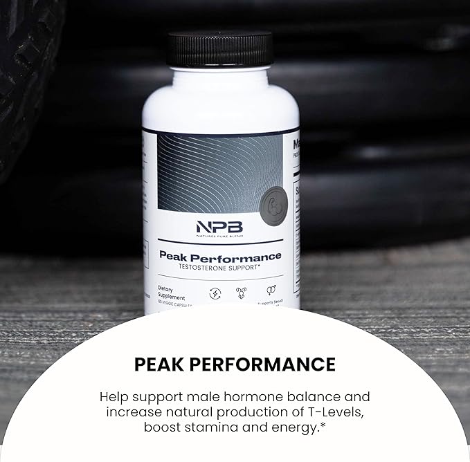 Nature's Pure Blend Peak Performance ??Testosterone Supplement for Men with D-Aspartic Acid, Ashwagandha & DIM ??Mens Prostate Health Support, Muscle Strength & Energy ??Prostate Supplement