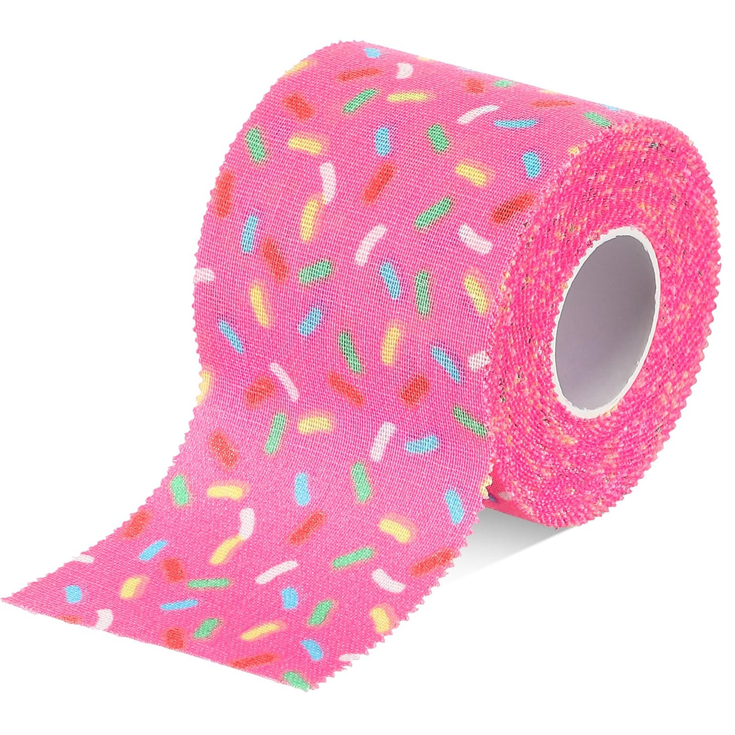 TrelaCo 1 Pcs Wrist Tape Baseball Cross Christian Athletic Tape 2in x 23ft Sports Wrap Cotton for Football Hockey Soccer Baseball Fingers Ankles Wrist Injury Wrap(Colorful Dots,Pink)