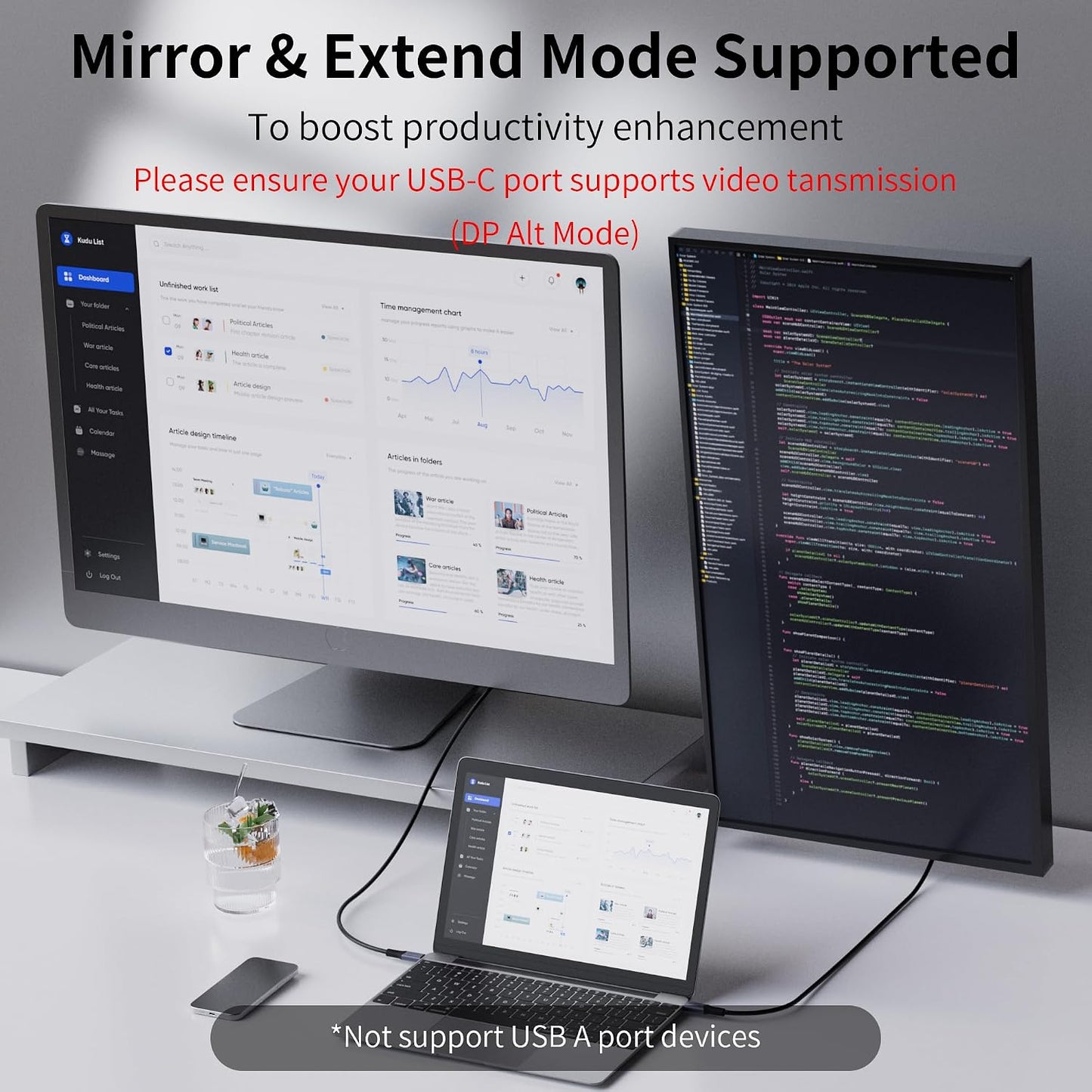 2.1 10Ft (8K@60Hz,4K@144Hz,2K@240Hz) 3/4/5 2.3 HDR10, 48Gbps S22, USB C to HDMI Cable [Thunderbolt Compatible] Supports