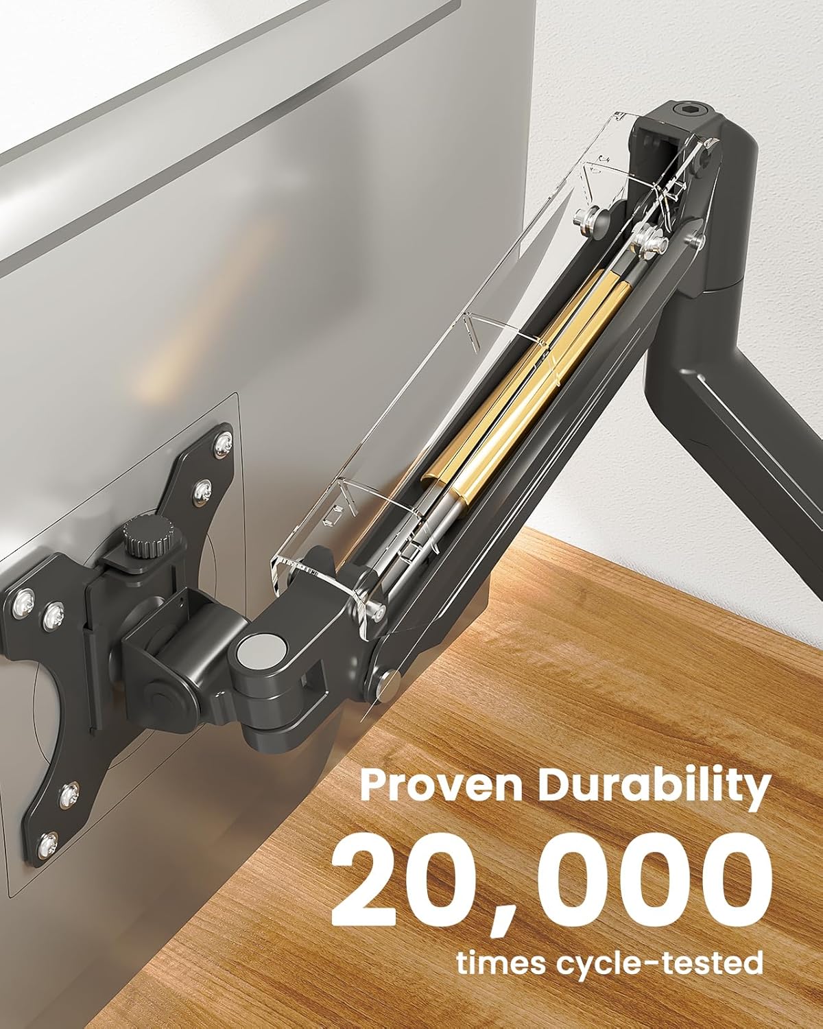 ErGear 13-36 inch 22 lbs, Grommet 100x100mm Single Monitor Arm for Screens, Adjustable Gas Spring Monitor Mount Holds