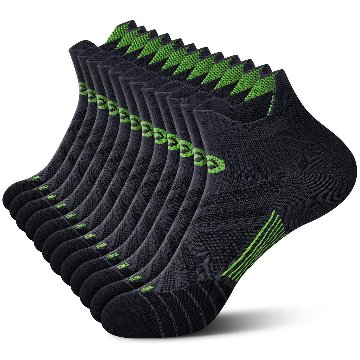 PAPLUS Compression Socks for Men & Women, Low Cut Ankle Running Socks with Arch Support, Plantar Fasciitis Relief for Walking, Cycling, Golf, Travel, Nurses
