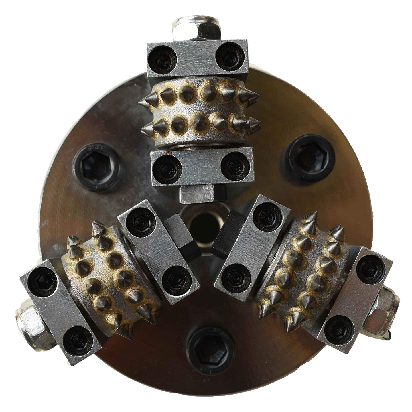 ACTINTOOL 5 In. Coating Removal Stone Texturing Bush Hammer, Concrete Patch Repair Prepare Bushing Tool Plate For Angle Grinder, Stone Concrete Roughness Pulverization Bushing Hammer(5/8-11" Thread)