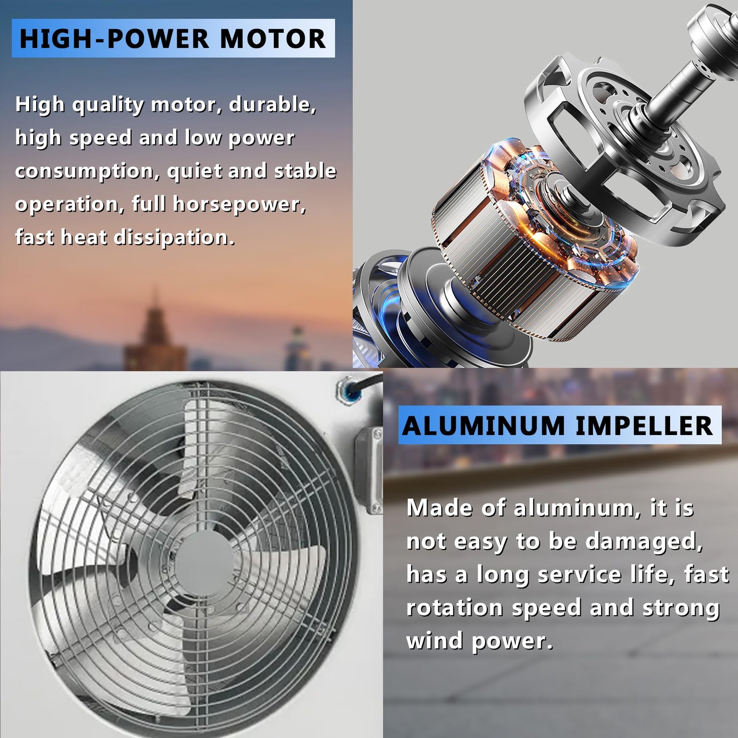 FICBXRA Roof Exhaust Fan Direct Drive Axial Downblast Exhaust Fan -21" Fan Base, 1/6 HP 115 Volt Single Phase Motor 1160 CFM