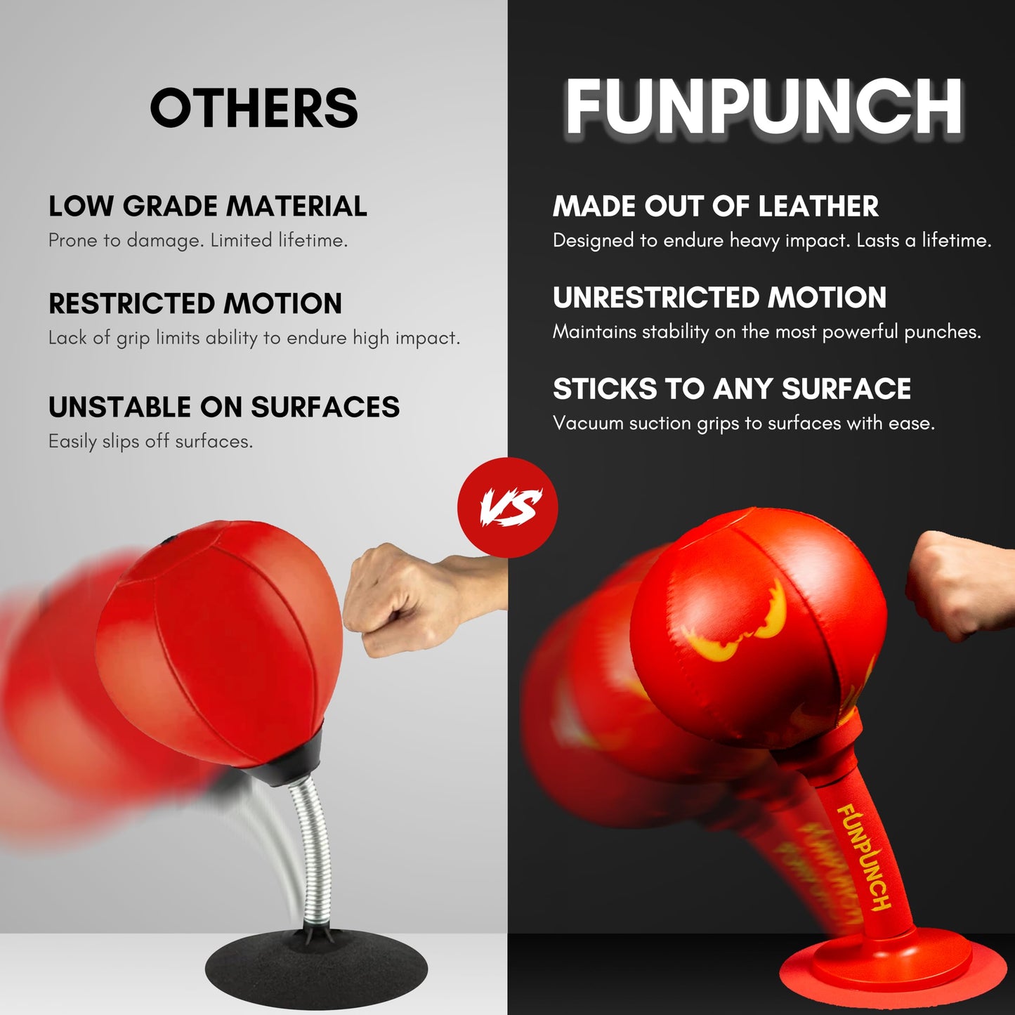 FUNPUNCH Rage Bag, Desktop Punching Bag | Desk Punching Bag Stress Relief, Fun Punch Rage Bag by Fun Punch Punching Bags