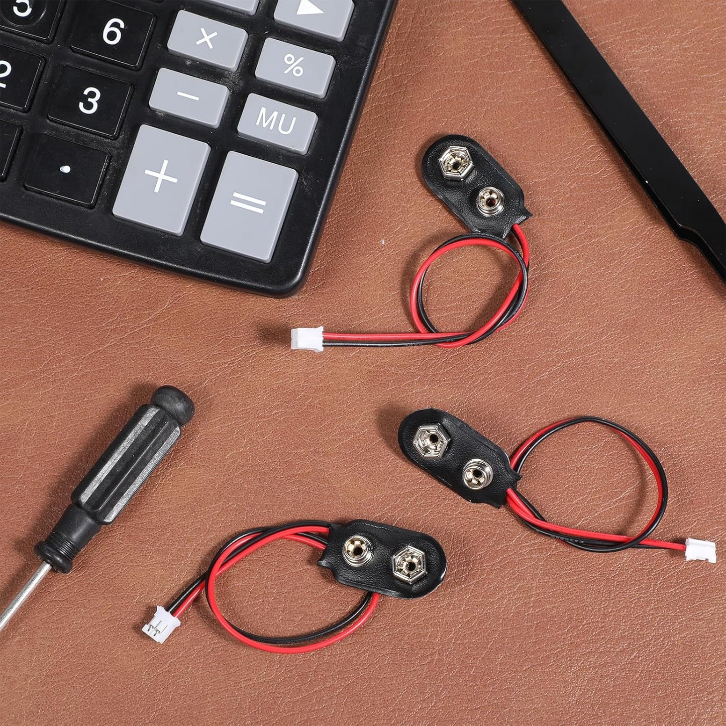 EupHHonycs 4 9V 2.0 9 (15cm) Pcs Battery Clip Connector Battery Snap to PH Connector Cable I-Type Volt Clip Wire
