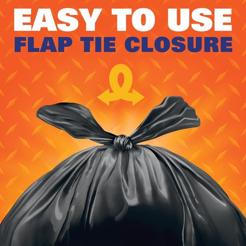 Hefty Easy Flaps 30 Gallon Trash Bags - Durable, Leak-Resistant Design for Easy Disposal