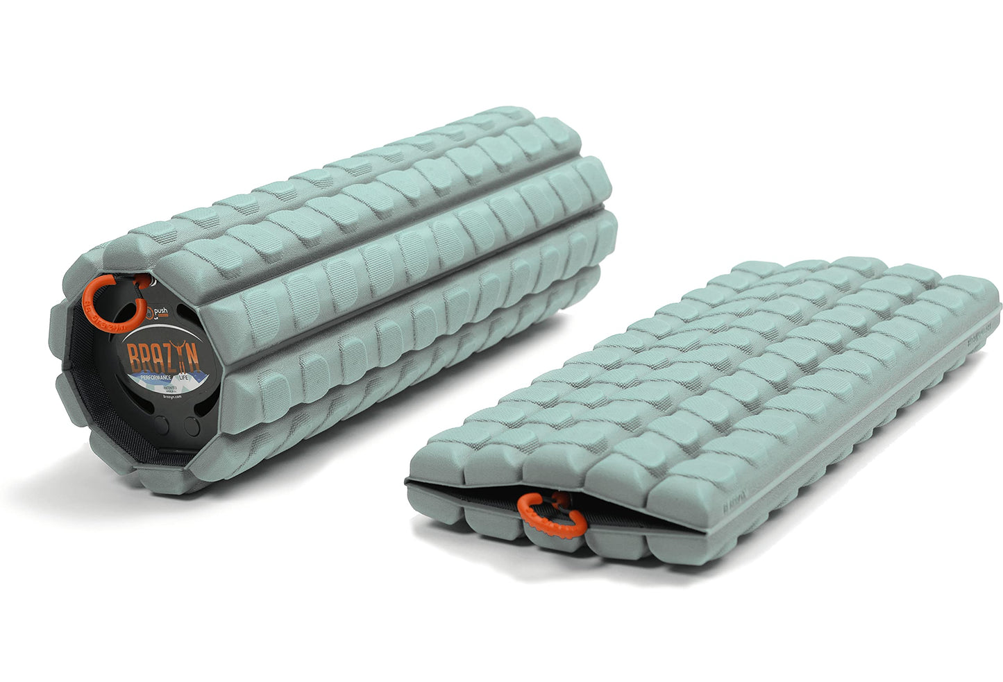 Brazyn Morph Foam Roller: Collapsible Travel Foam Roller for Back Pain Relief, Workout Muscle Recovery, Back Massager, Deep Tissue Leg Massage, Back Cracker (Sage, Deep Tissue)