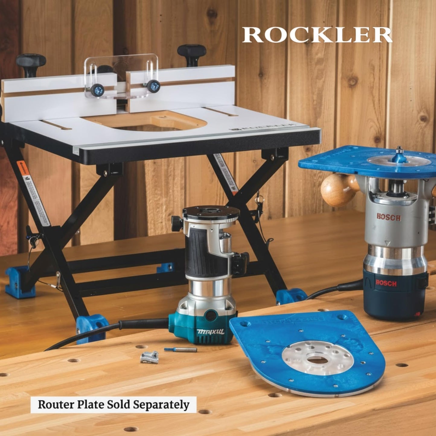 Rockler Convertible Benchtop Router Table – Convertible Routers for Woodworking Fits Most Routers – Unique Base Design Router Table – Benchtop Wood Router Includes 4 Modes in 1 Table