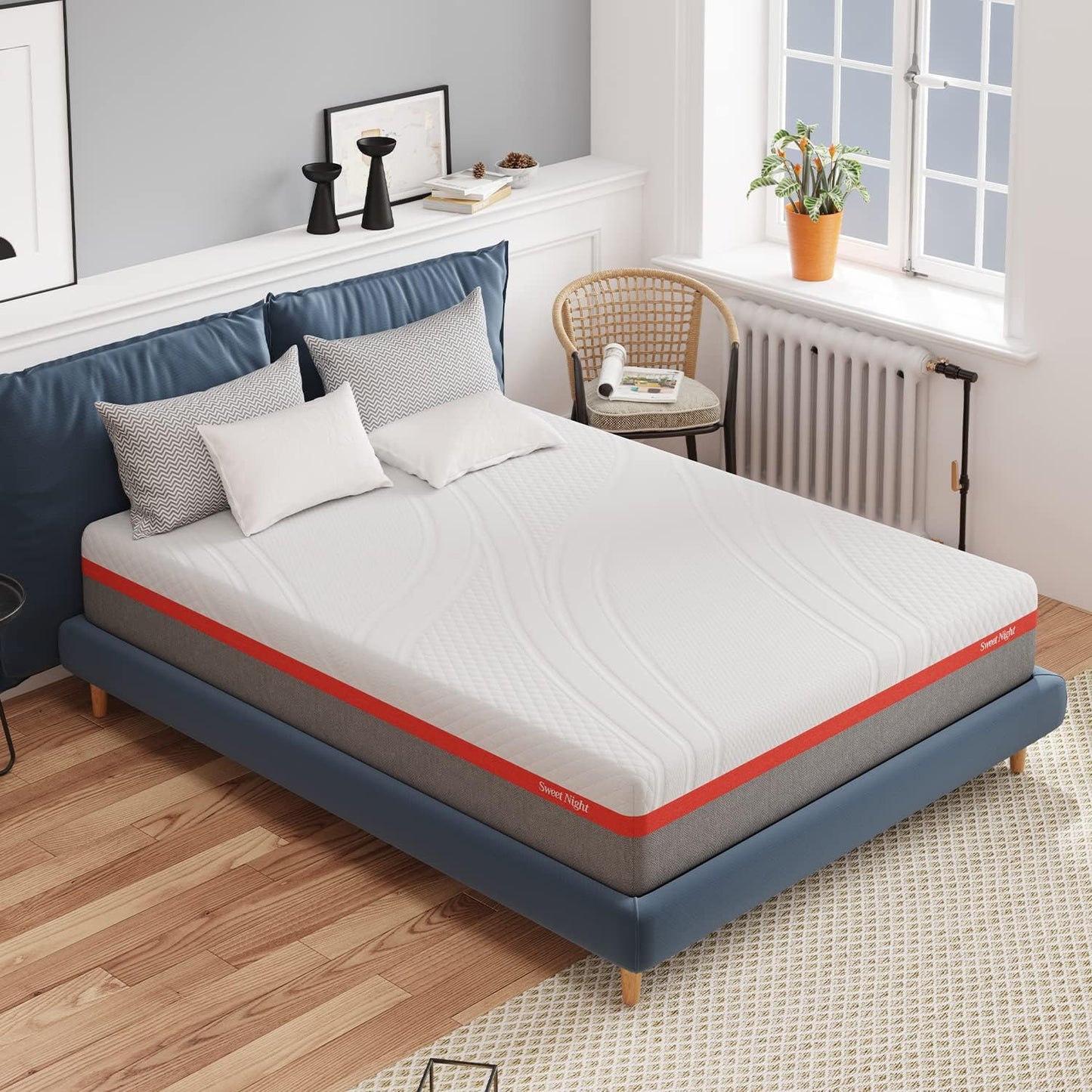 Sweetnight 12 Inch Queen Gel Memory Foam Mattress - Cool Sleep & Pressure Relief, Plush Comfort