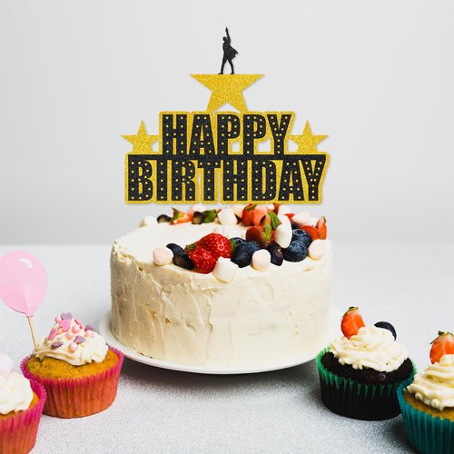 Hamilton Happy Birthday Cake Topper Glitter Hamilton Birthday Party Decorations Hamilton Birthday Party Decor For Kids Adults
