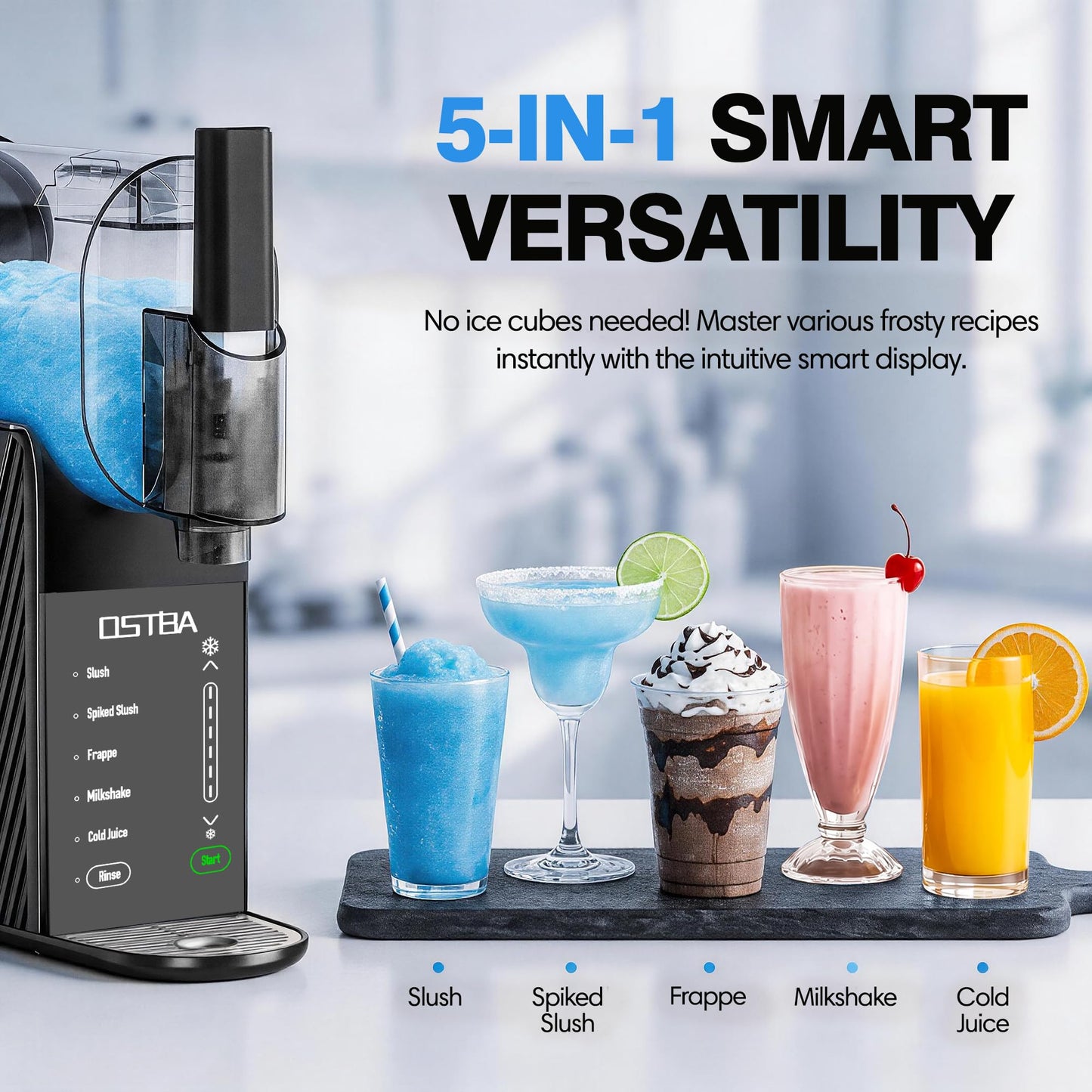 Slushie Machine-88oz Slushy Machine for Home, Frozen Drink Maker, No Ice Needed, One-Touch Slush Machine with 6 Preset Programs Self-Clean Function for Margarita, Smoothie, Milkshake, Frozen Cocktails