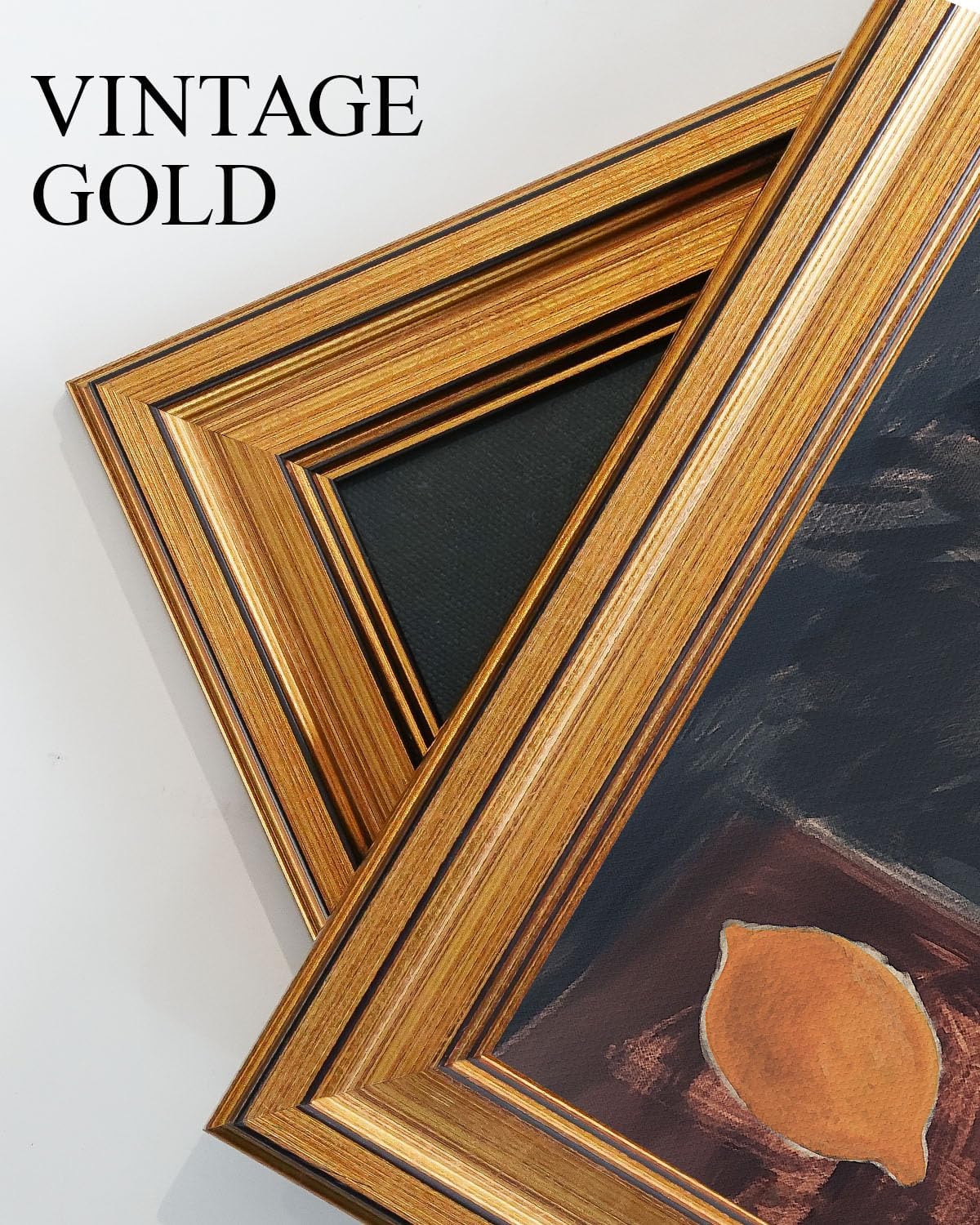 VIYYIEA Gold Framed Canvas Wall Art - Dark Hummingbird Photo Art Print for Home Decor | 12x16 Inch