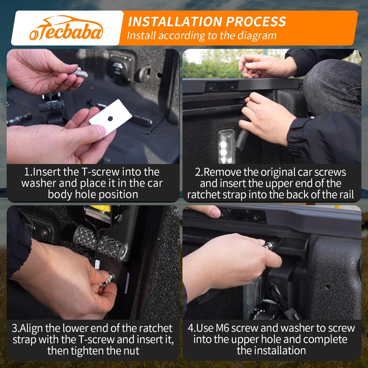 2020-2026 Jeep Gladiator JT 2018-2026 Wrangler JLU Retractable Ratchet Strap and Full Coverage Door Sill Protector